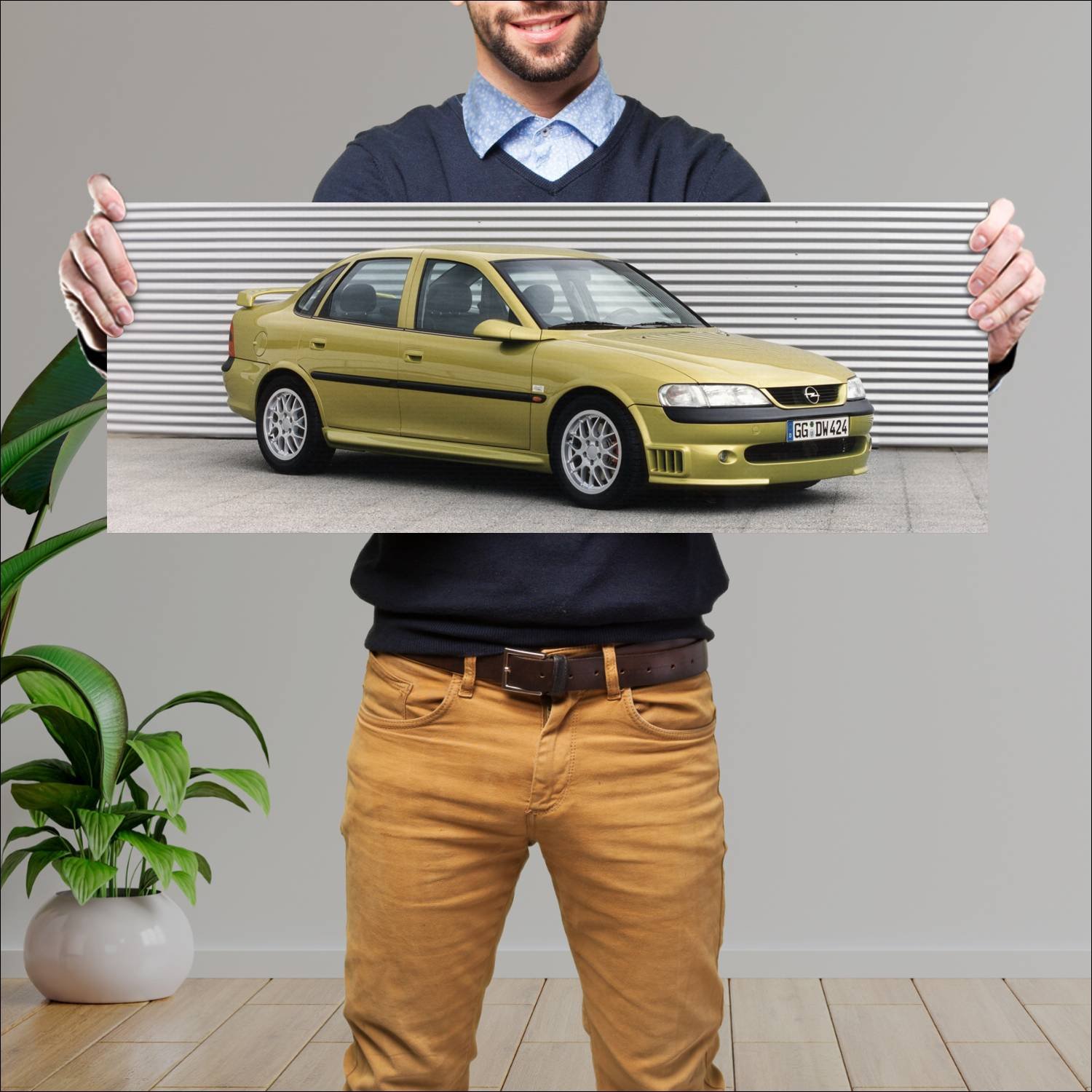 Cuadro grande 30x80cm 1997 opel vectra i500 auto 281 Opel