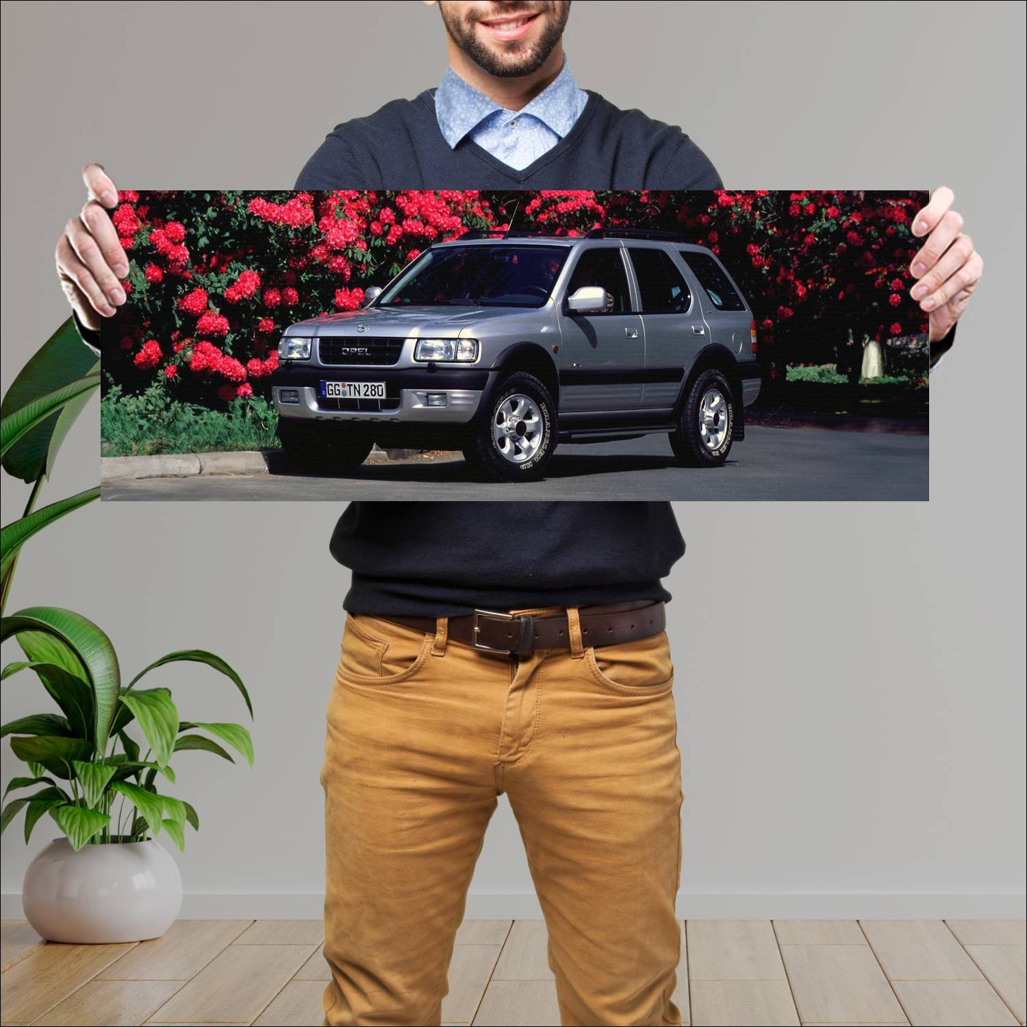 Cuadro grande 30x80cm 1998 opel frontera auto 290 Opel