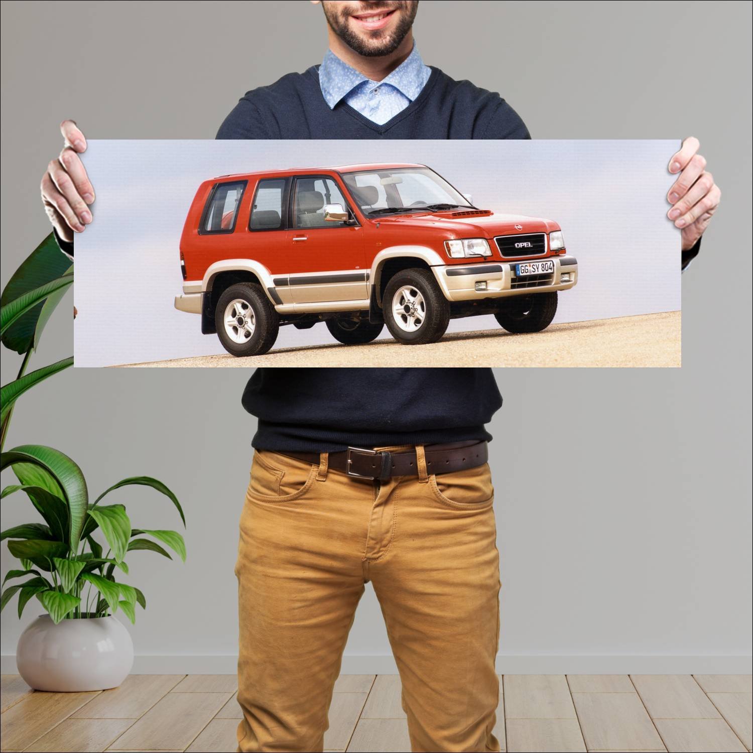 Cuadro grande 30x80cm 1998 opel monterey rs auto 292 Opel