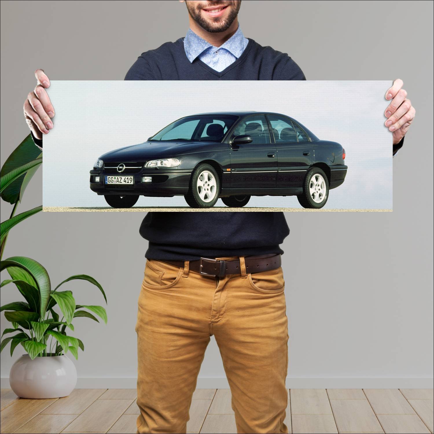 Cuadro grande 30x80cm 1998 opel omega edition 100 293 Opel