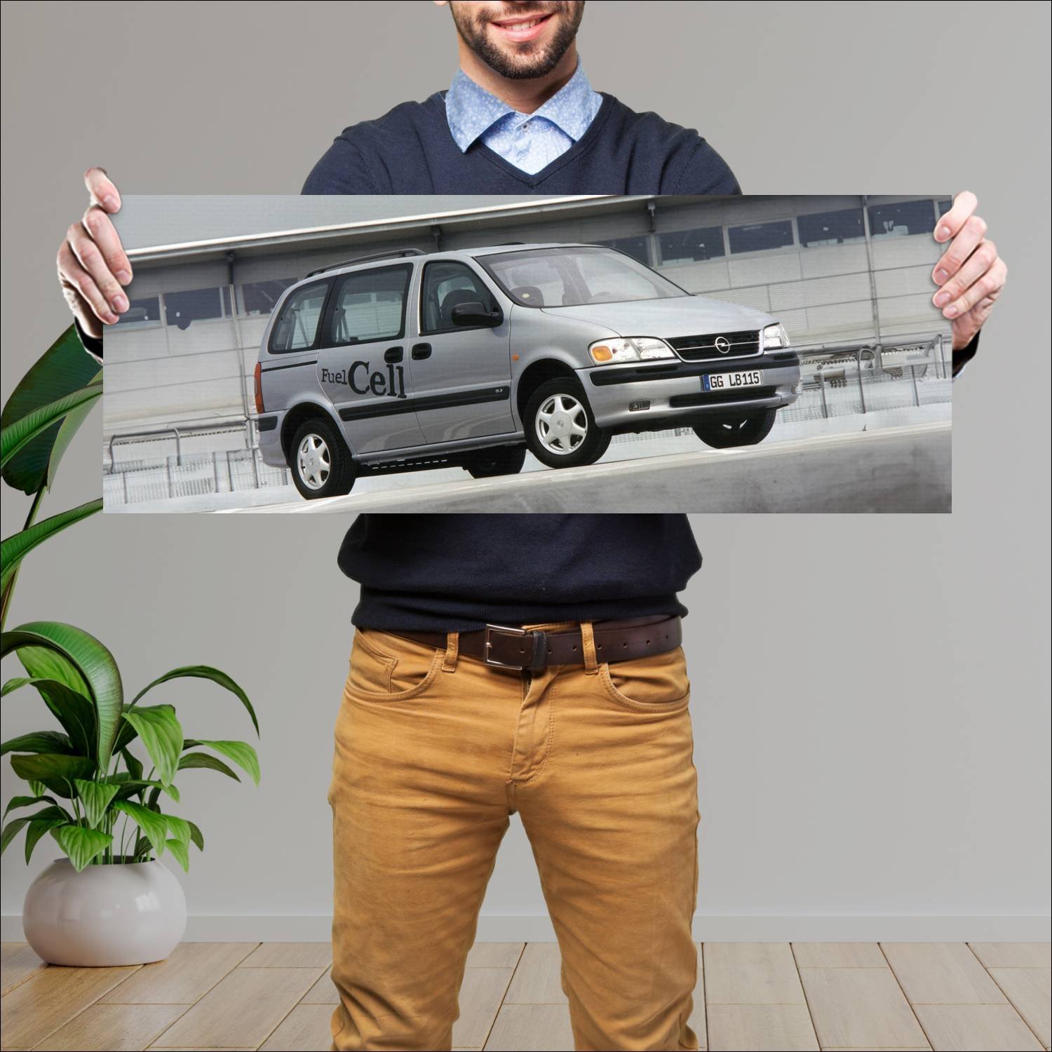 Cuadro grande 30x80cm 1998 opel sintra fuel cell c 294 Opel