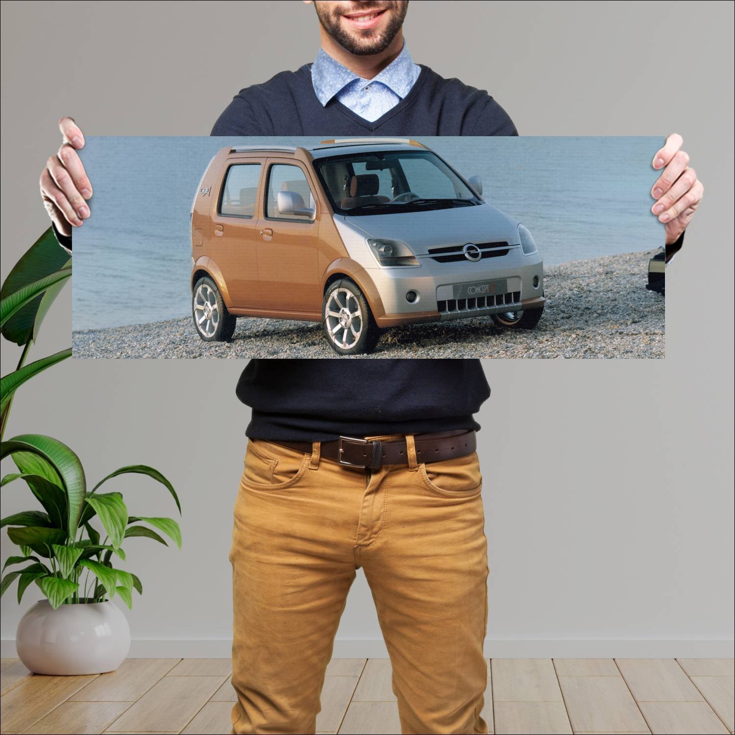 Cuadro grande 30x80cm 1999 opel concept a auto 297 Opel