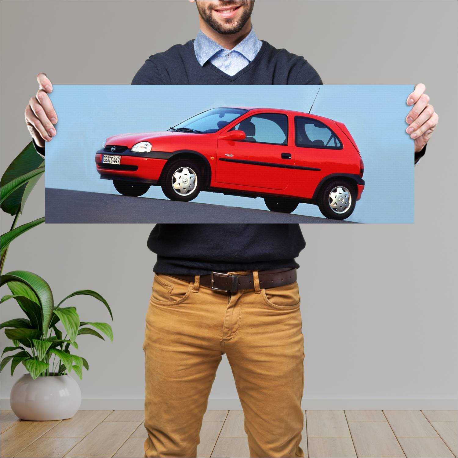 Cuadro grande 30x80cm 1999 opel corsa webcar 3 doo 298 Opel