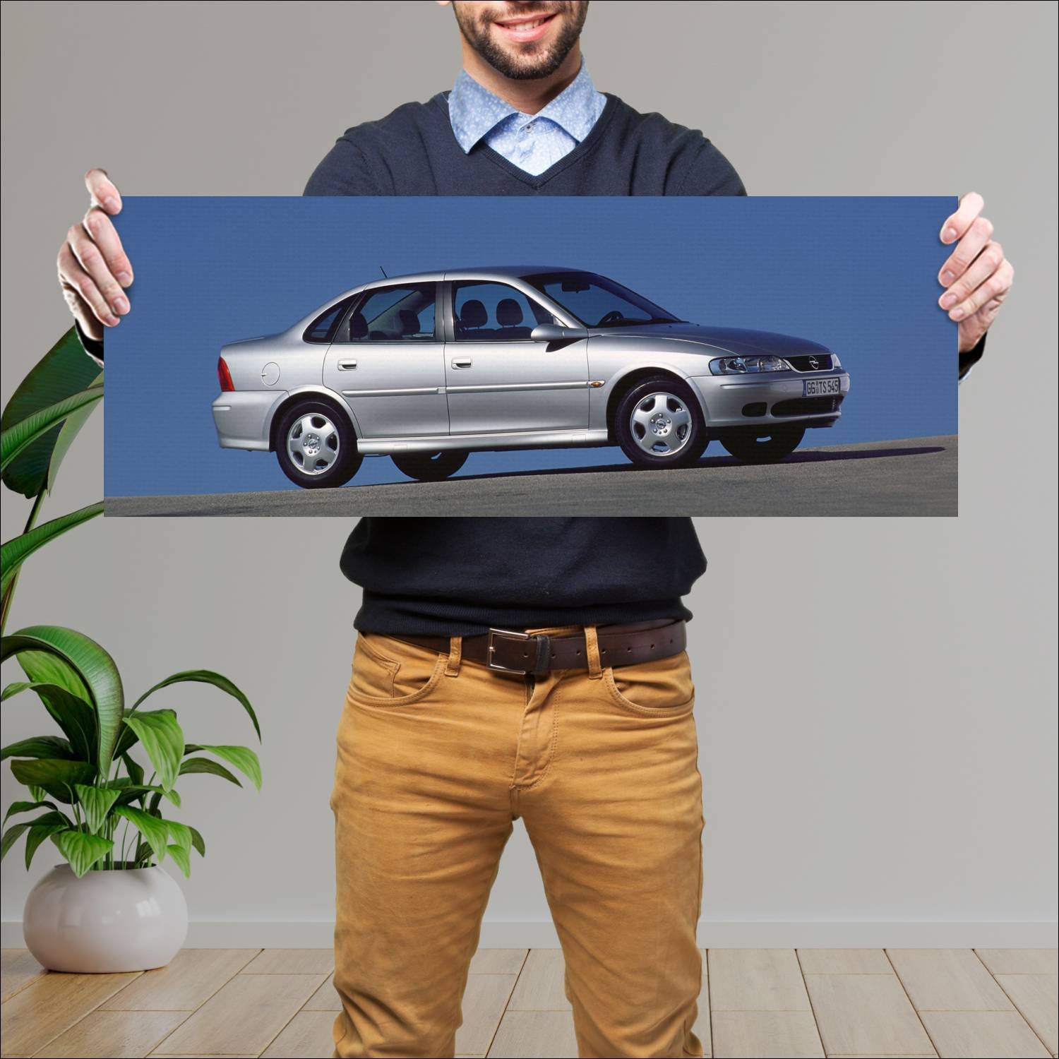 Cuadro grande 30x80cm 1999 opel vectra auto 305 Opel