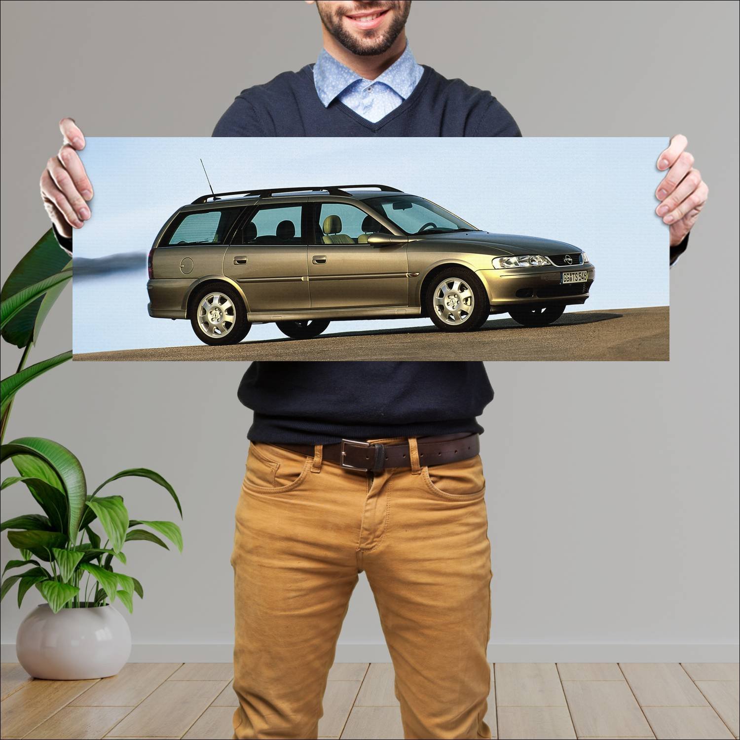 Cuadro grande 30x80cm 1999 opel vectra caravan 929 306 Opel