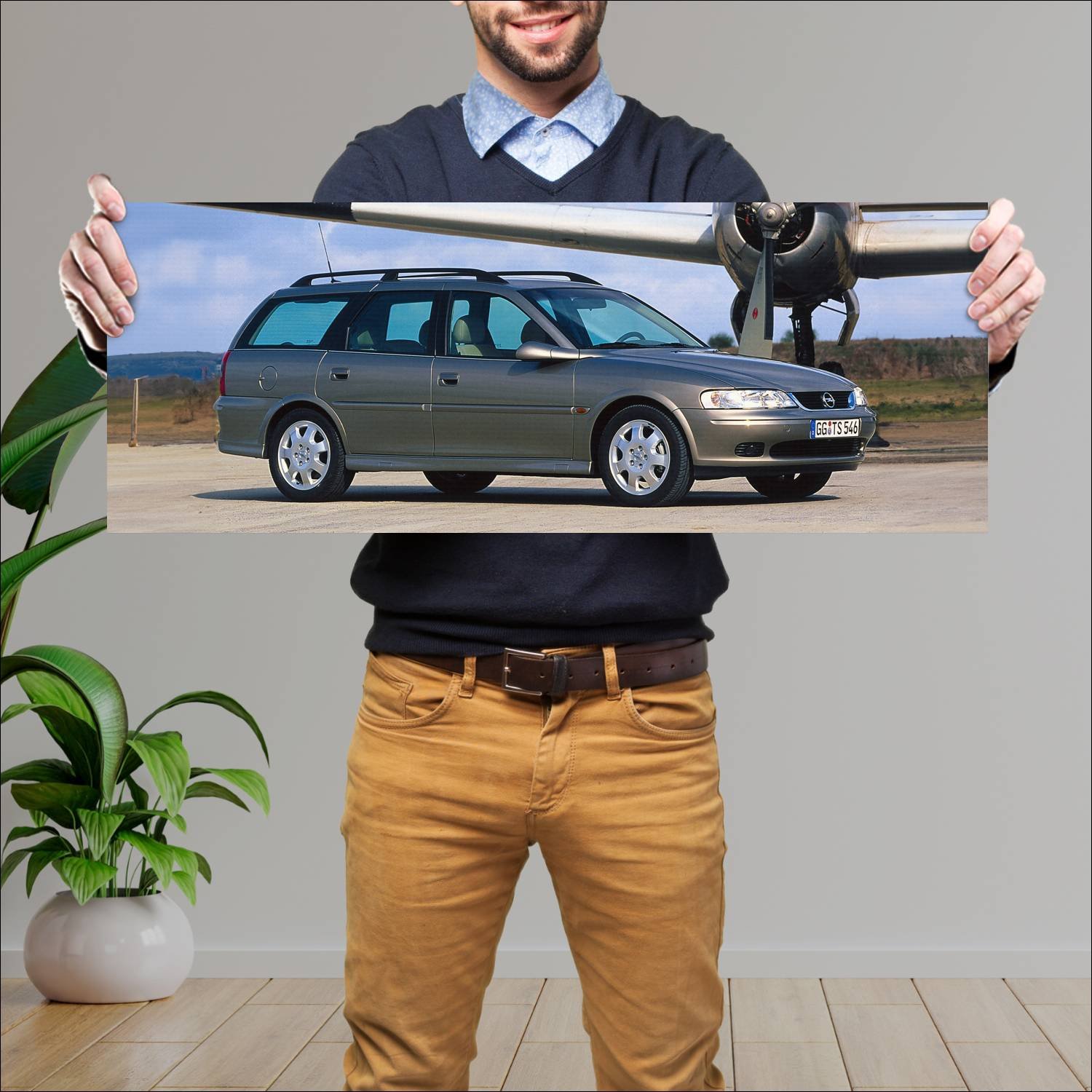 Cuadro grande 30x80cm 1999 opel vectra caravan 929 307 Opel