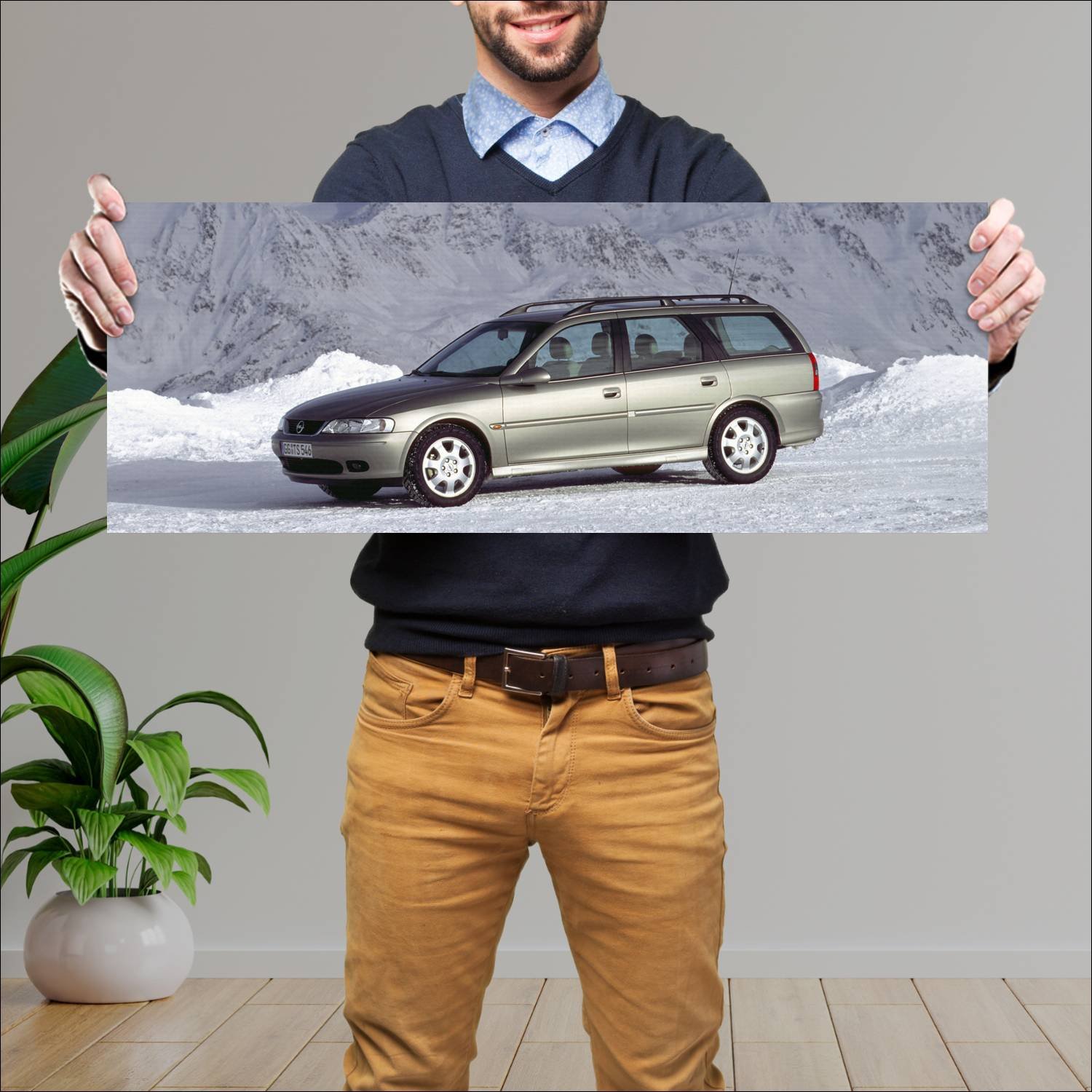 Cuadro grande 30x80cm 1999 opel vectra caravan 929 308 Opel