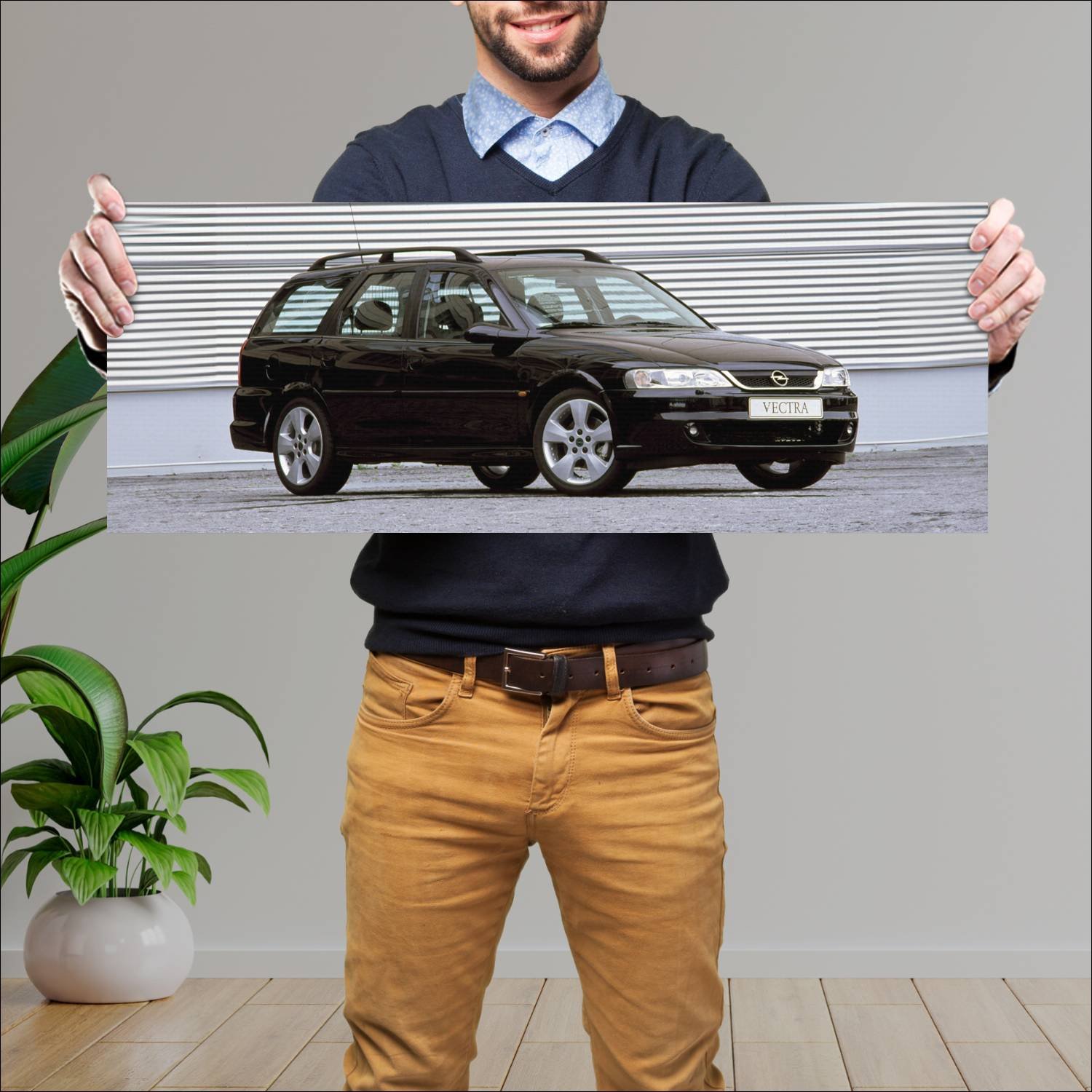 Cuadro grande 30x80cm 1999 opel vectra caravan i l 309 Opel