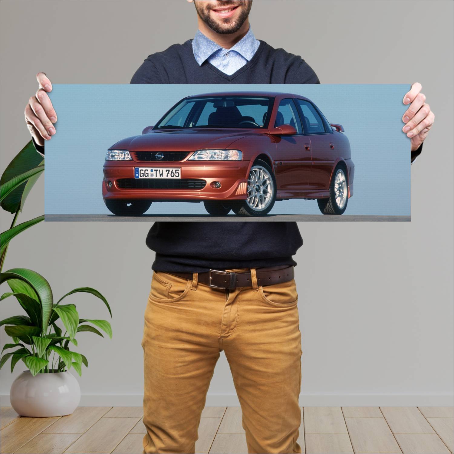 Cuadro grande 30x80cm 1999 opel vectra i500 auto 311 Opel