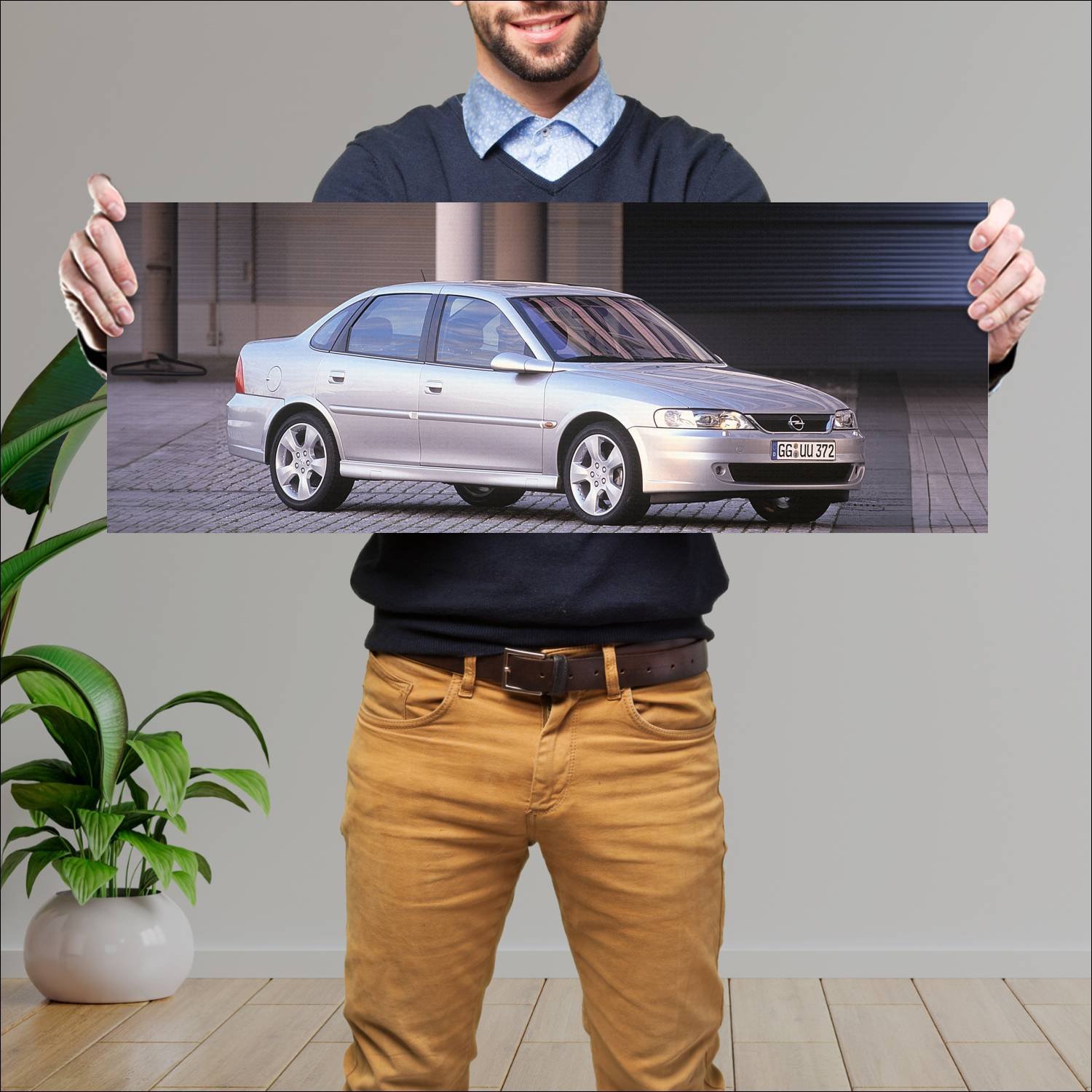 Cuadro grande 30x80cm 1999 opel vectra sport auto 312 Opel