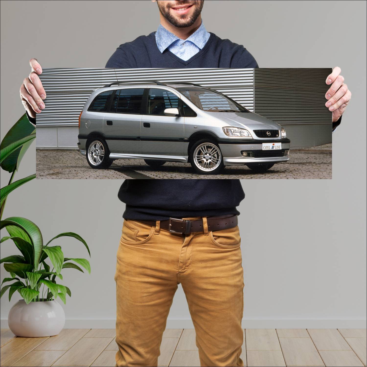 Cuadro grande 30x80cm 1999 opel zafira i line Opel