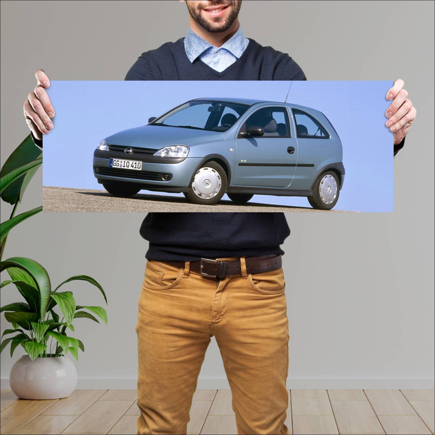 Cuadro grande 30x80cm 2000 opel corsa eco 3 door 9 327 Opel