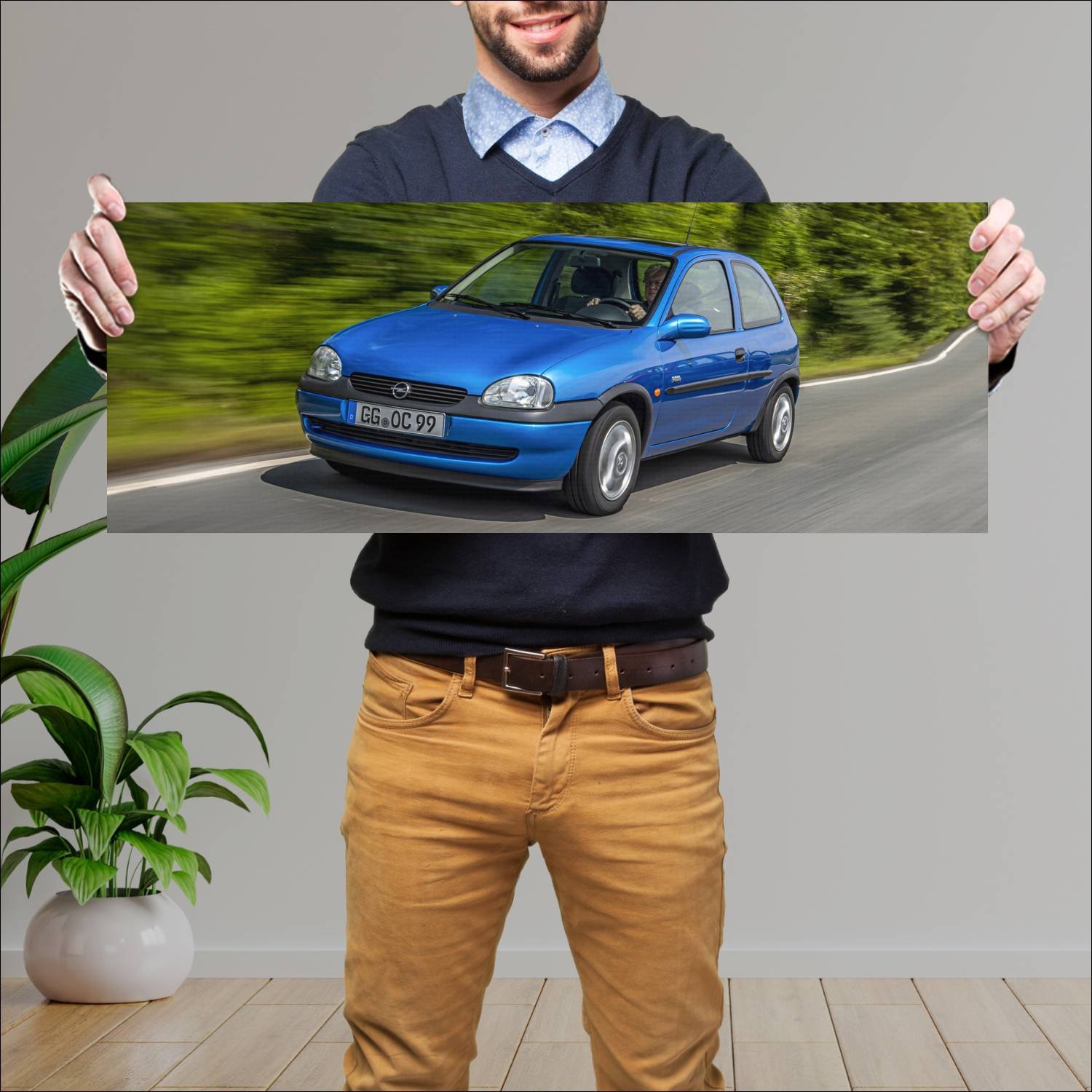 Cuadro grande 30x80cm 2000 opel corsa edition Opel