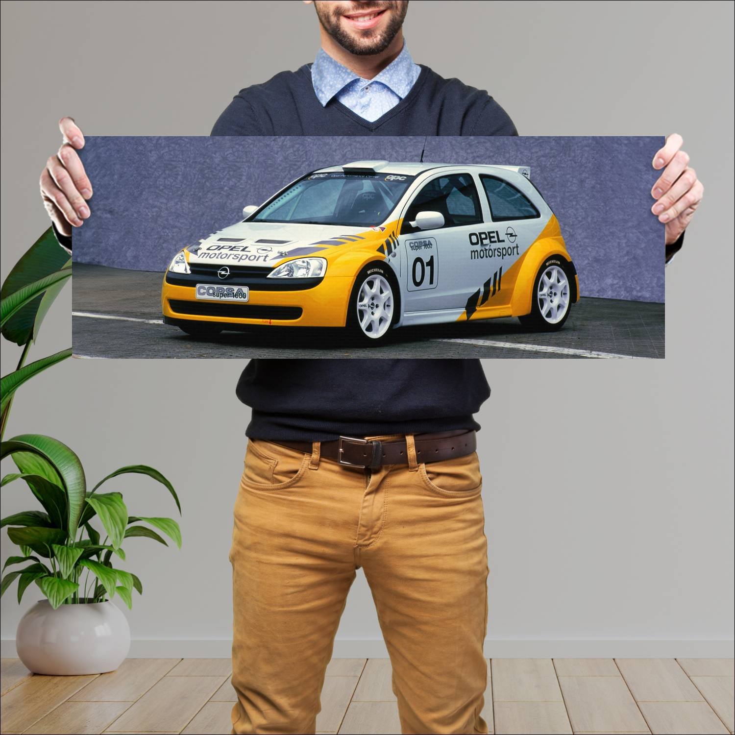 Cuadro grande 30x80cm 2001 opel corsa super 1600 9 339 Opel