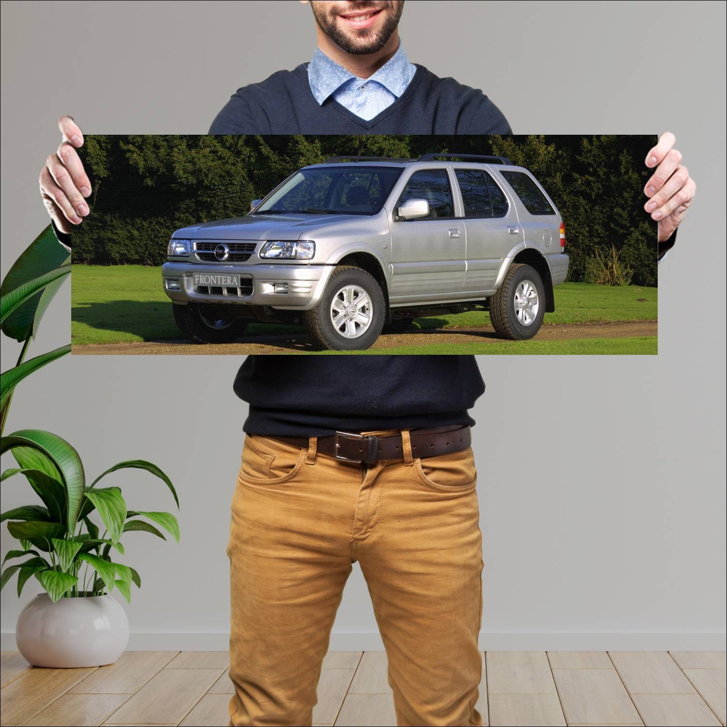 Cuadro grande 30x80cm 2001 opel frontera auto 340 Opel