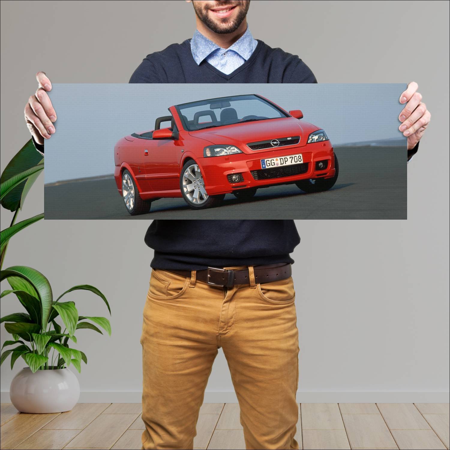 Cuadro grande 30x80cm 2002 opel astra opc cabrio 9 350 Opel