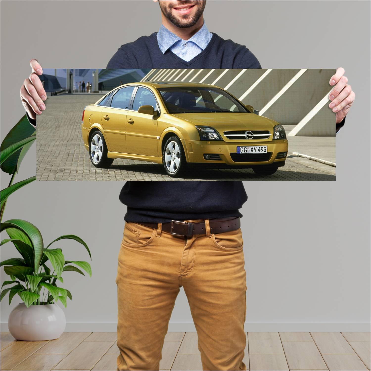 Cuadro grande 30x80cm 2002 opel vectra gts auto 364 Opel
