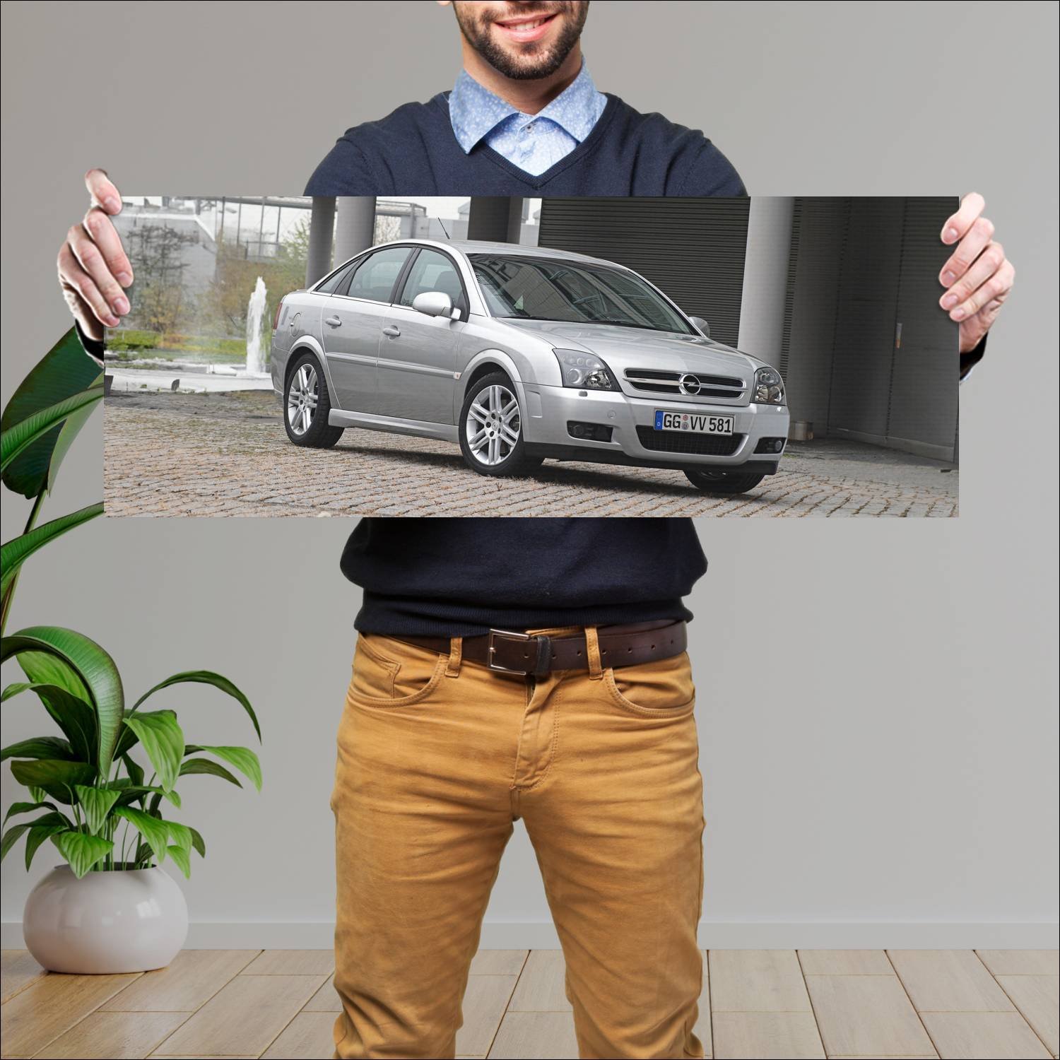 Cuadro grande 30x80cm 2002 opel vectra gts auto 365 Opel