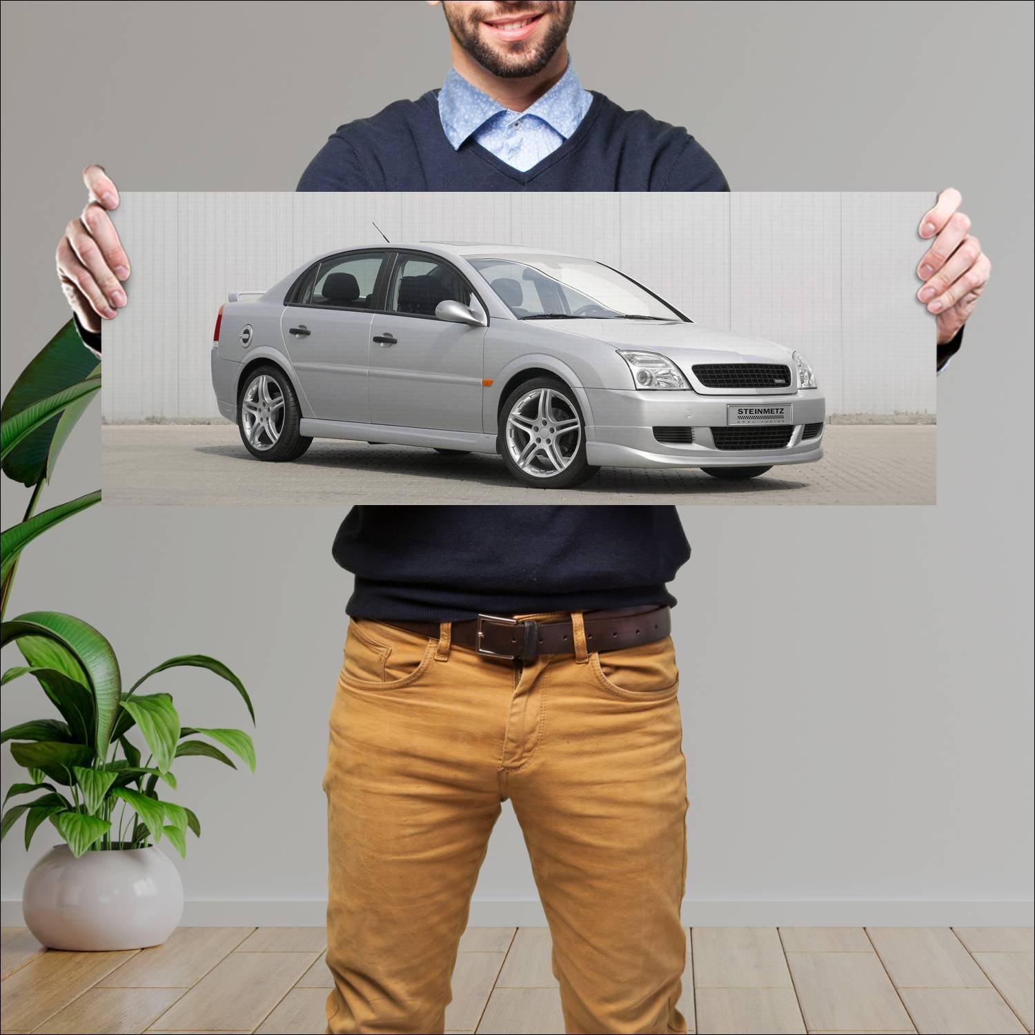 Cuadro grande 30x80cm 2002 opel vectra sedan by st 368 Opel