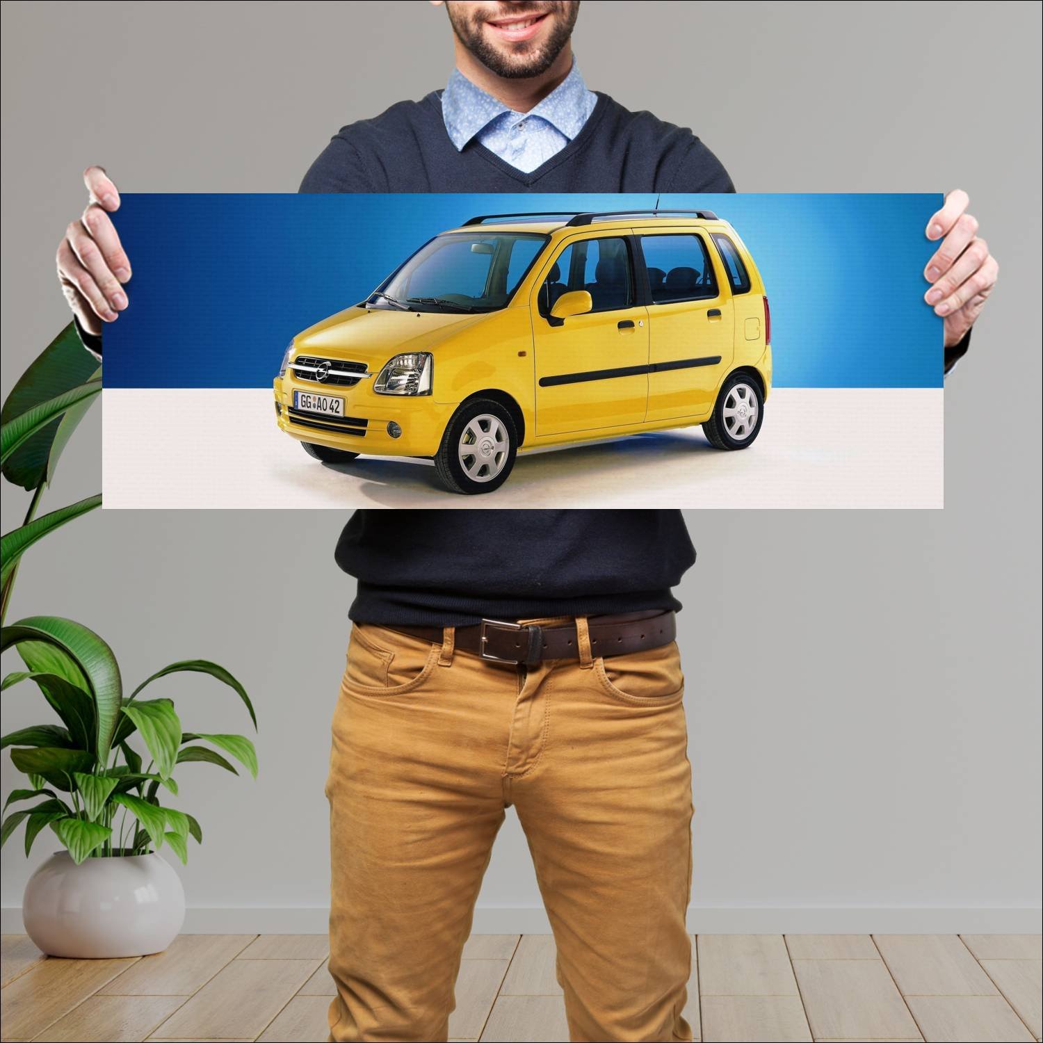 Cuadro grande 30x80cm 2003 opel agila haribo auto 371 Opel
