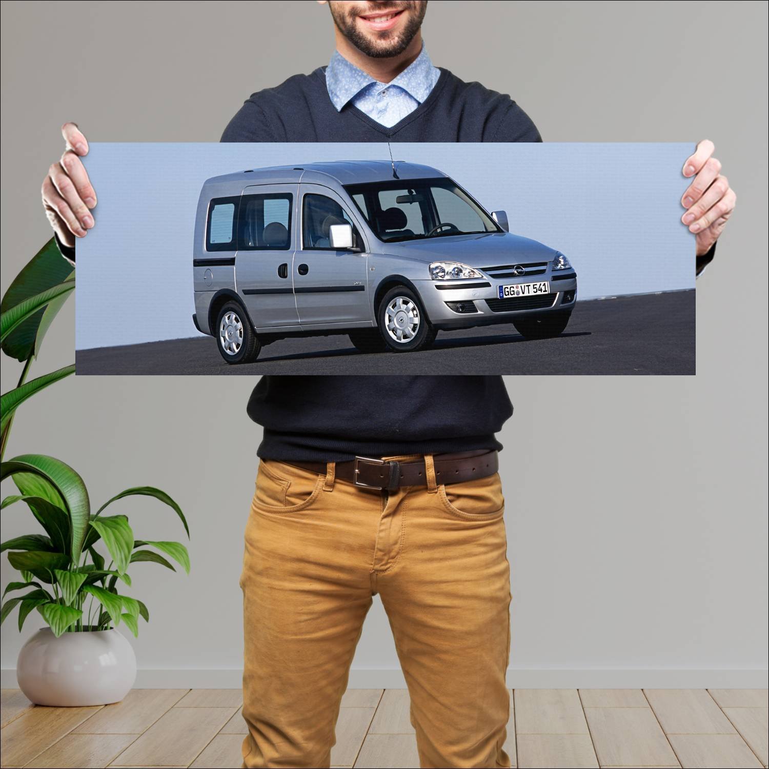 Cuadro grande 30x80cm 2003 opel combo tour auto 374 Opel