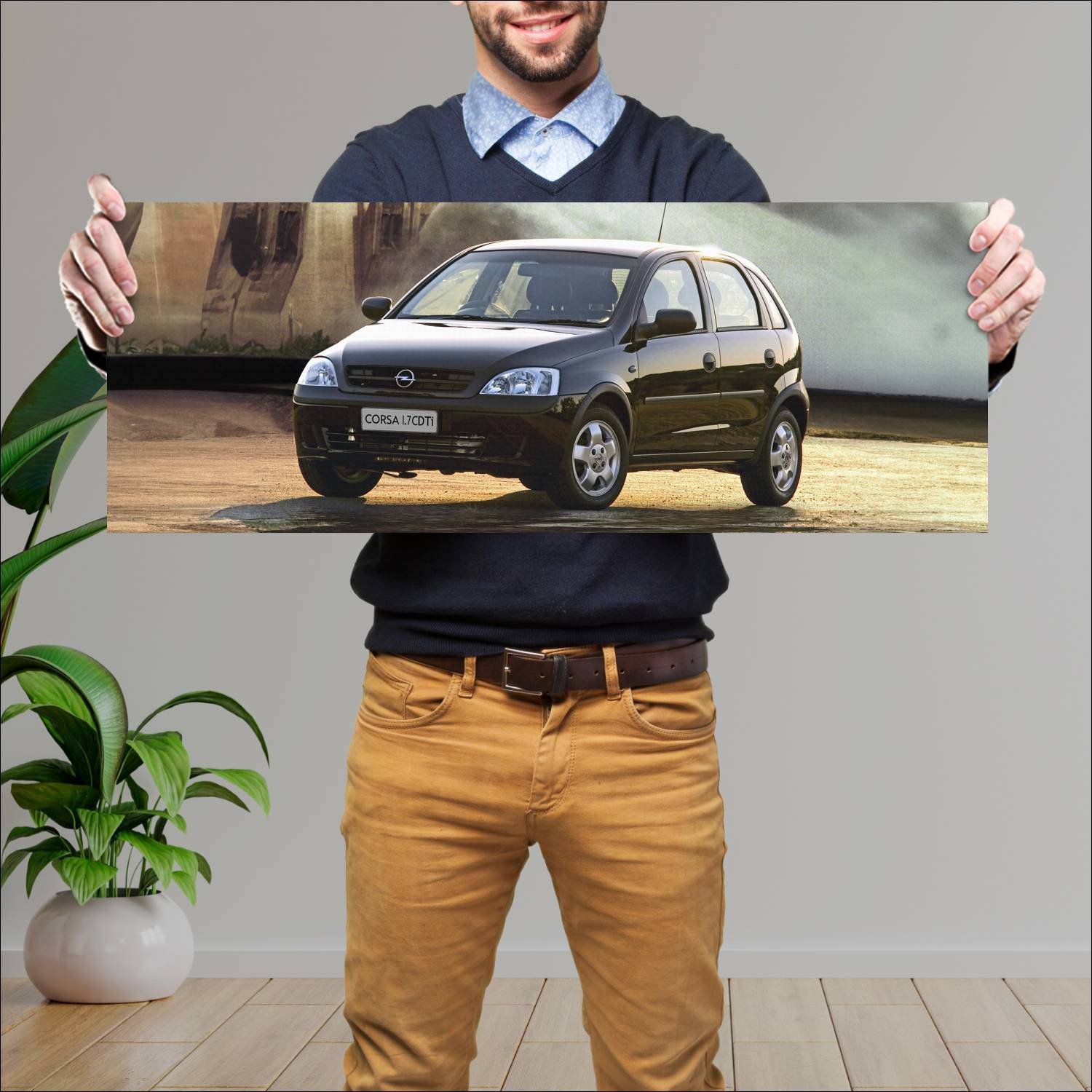 Cuadro grande 30x80cm 2003 opel corsa 5 door za 93 377 Opel