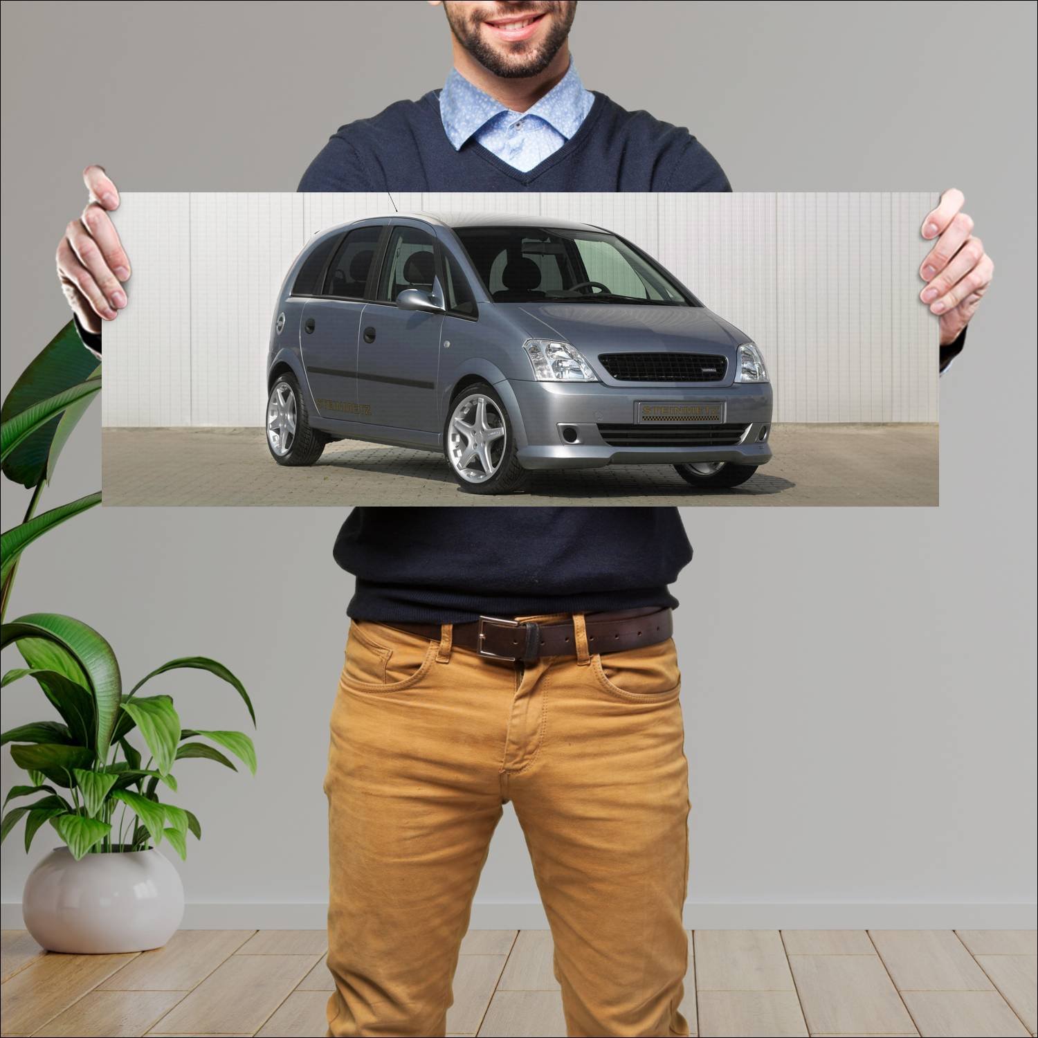 Cuadro grande 30x80cm 2003 opel meriva by steinmet 384 Opel
