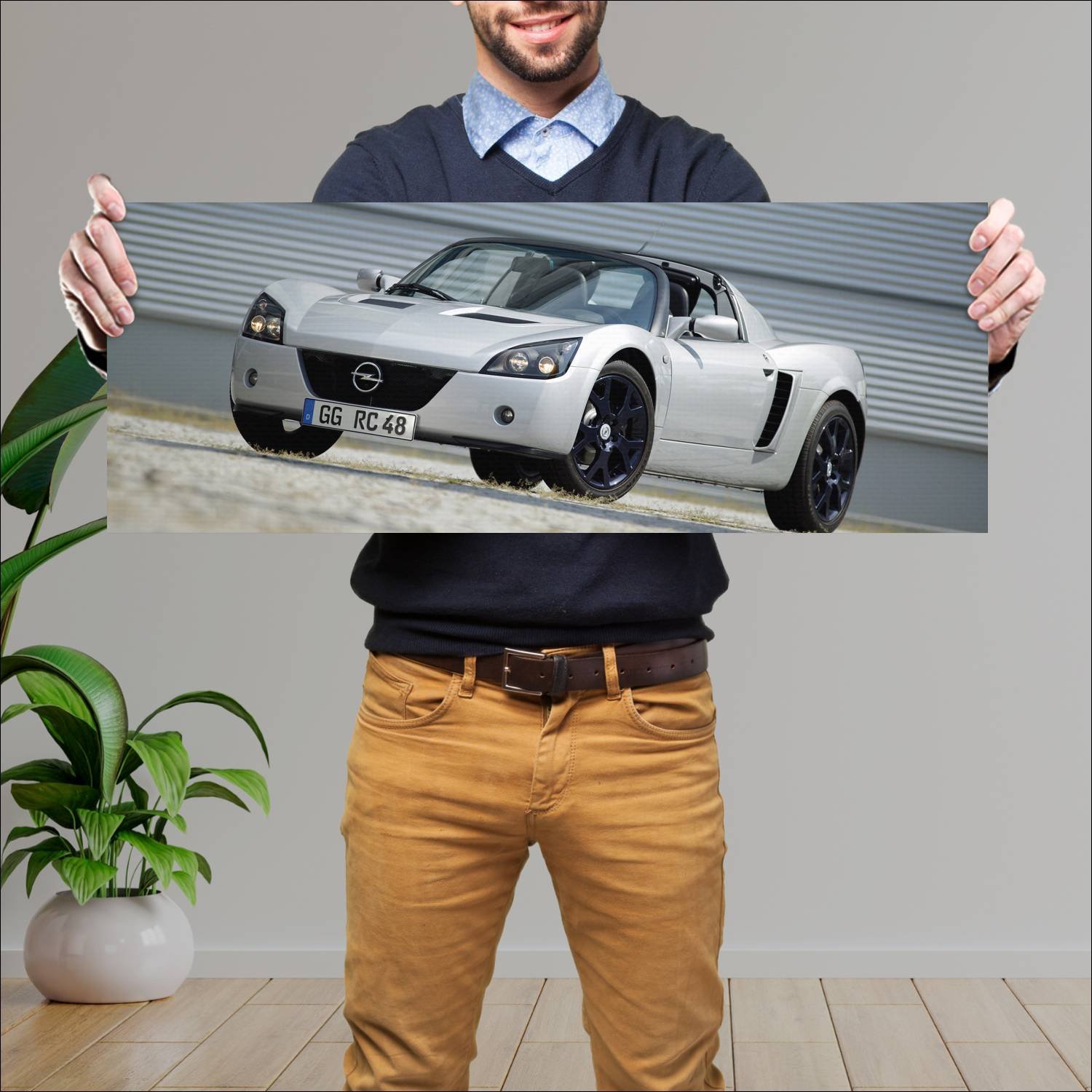 Cuadro grande 30x80cm 2003 opel speedster scorpion 387 Opel