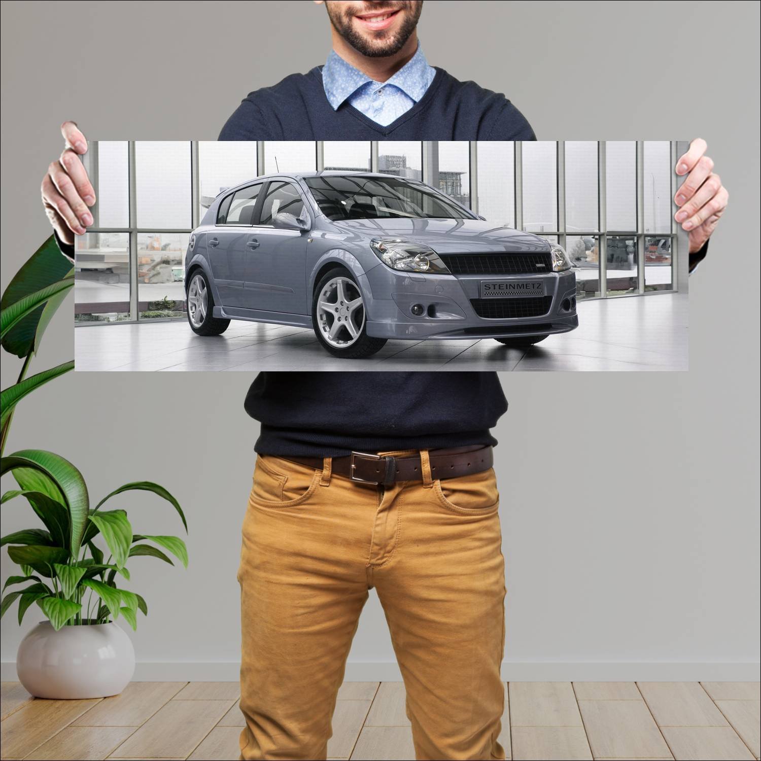 Cuadro grande 30x80cm 2004 opel astra by steinmetz 394 Opel