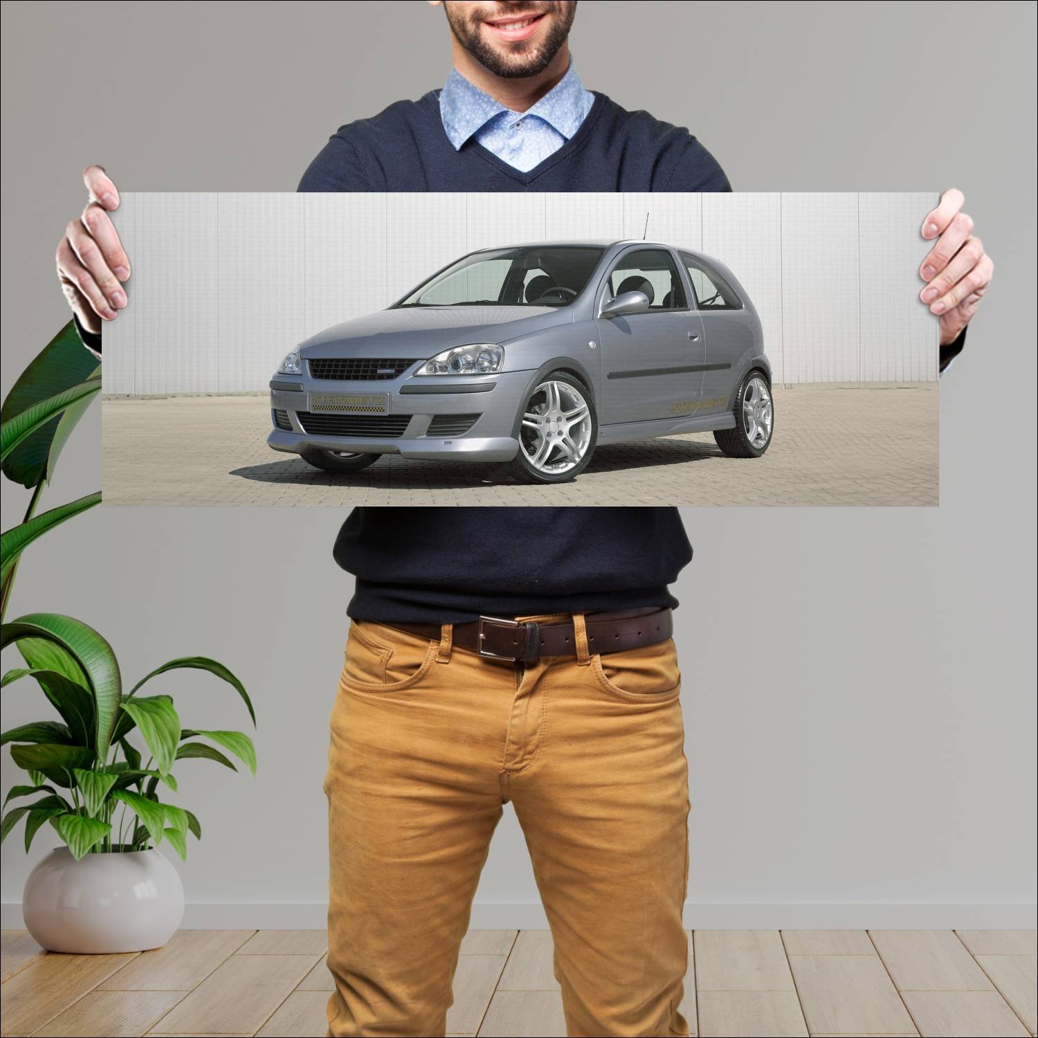 Cuadro grande 30x80cm 2004 opel corsa by steinmetz 400 Opel