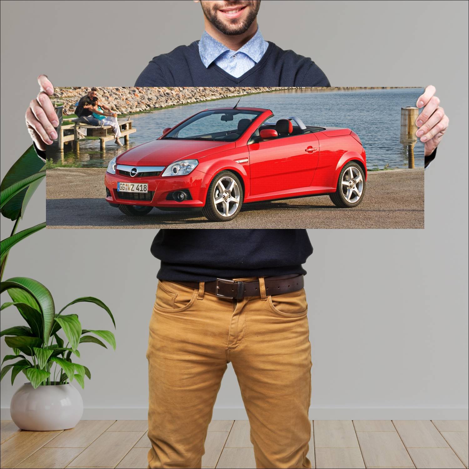 Cuadro grande 30x80cm 2004 opel tigra twintop Opel