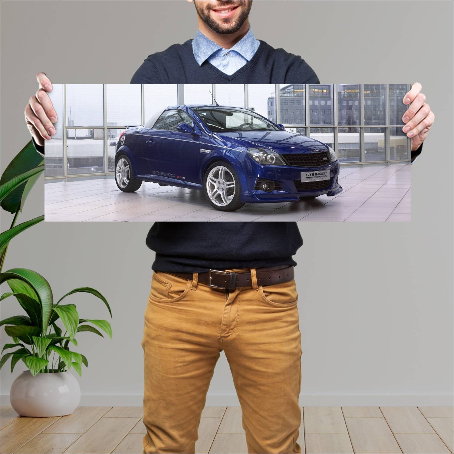 Cuadro grande 30x80cm 2004 opel tigra twintop by s 407 Opel