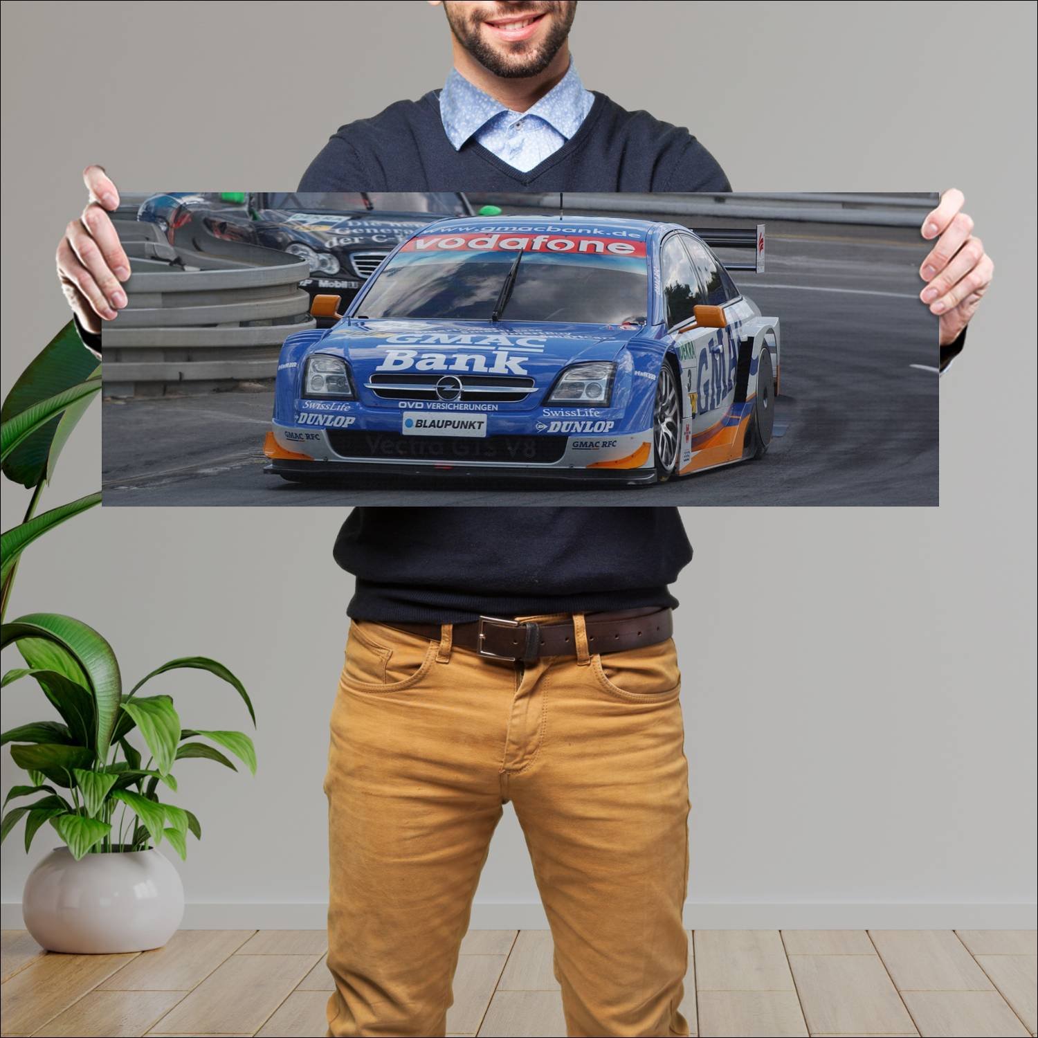 Cuadro grande 30x80cm 2004 opel vectra gts v8 dtm 408 Opel