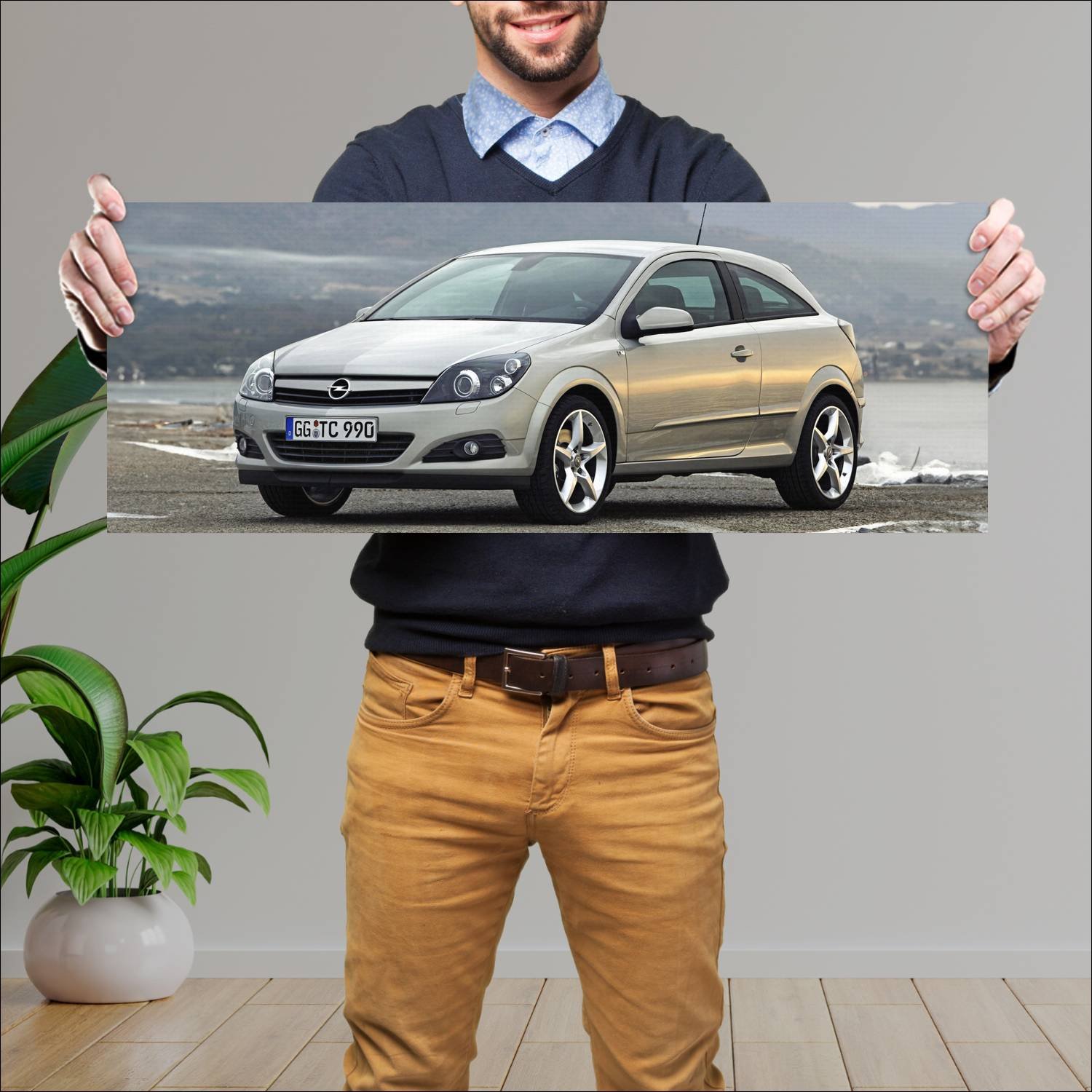 Cuadro grande 30x80cm 2005 opel astra gtc auto 411 Opel