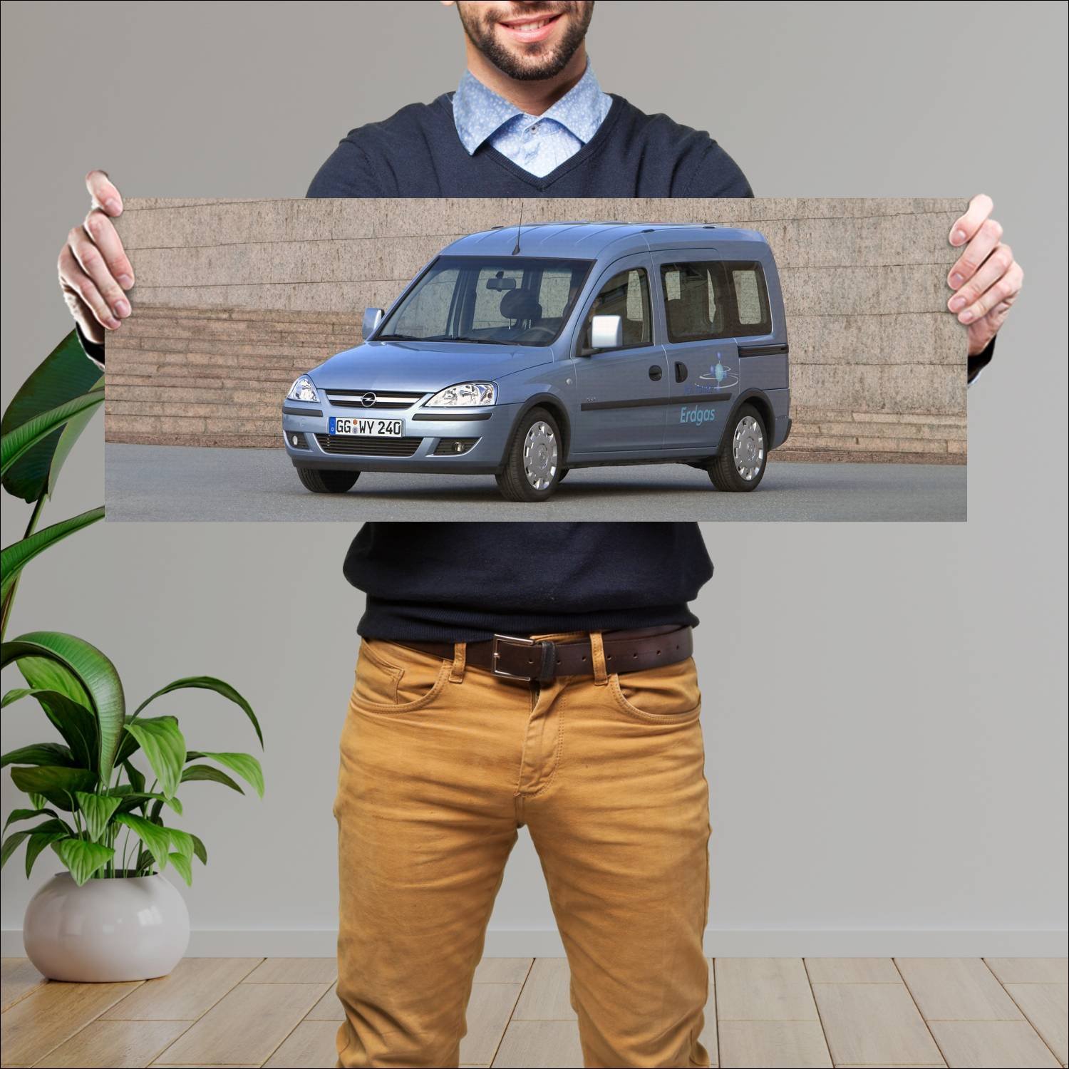 Cuadro grande 30x80cm 2005 opel combo tour cng 934 418 Opel