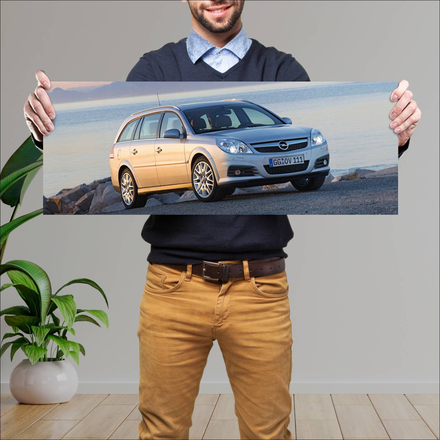 Cuadro grande 30x80cm 2005 opel vectra caravan 929 422 Opel