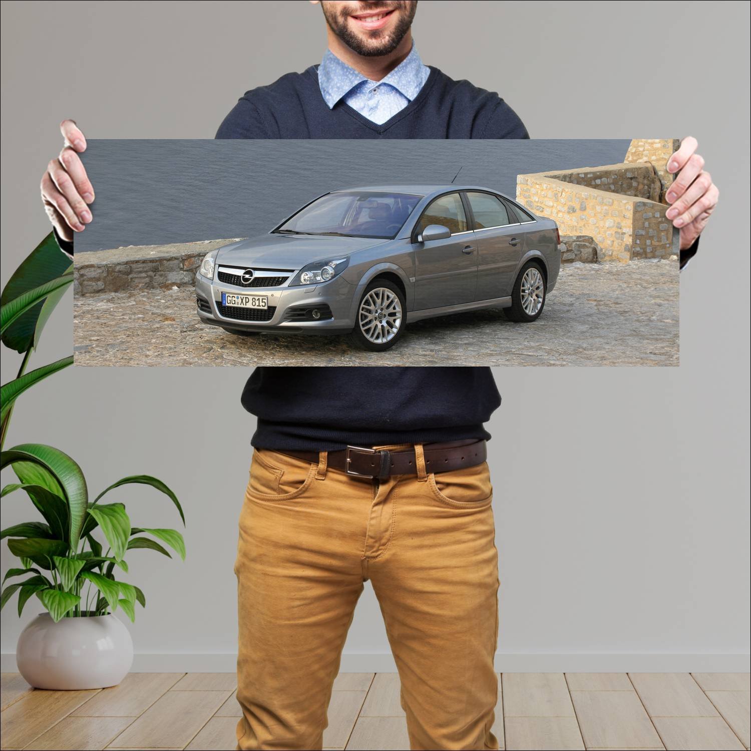 Cuadro grande 30x80cm 2005 opel vectra gts auto 423 Opel
