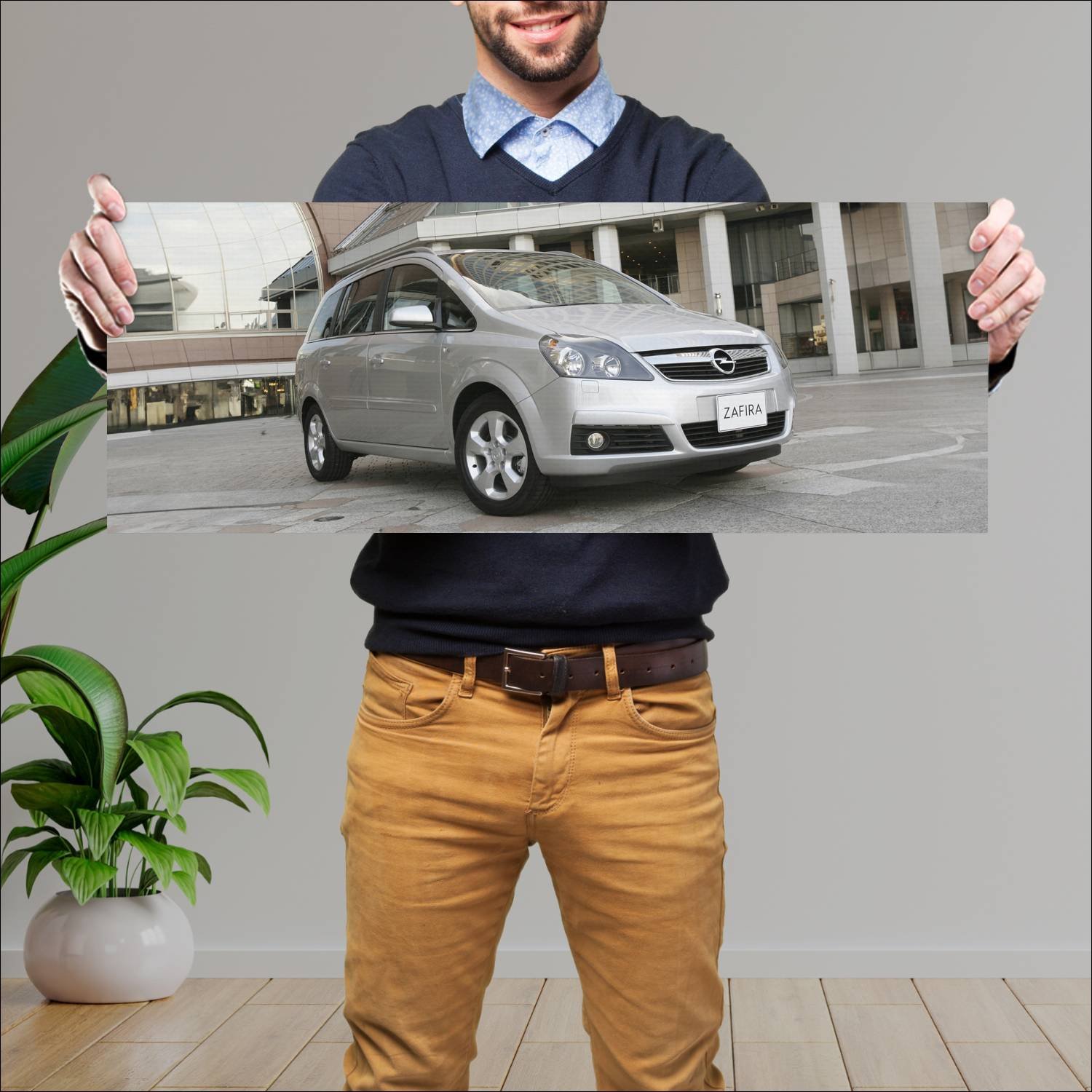 Cuadro grande 30x80cm 2005 opel zafira jp auto 429 Opel