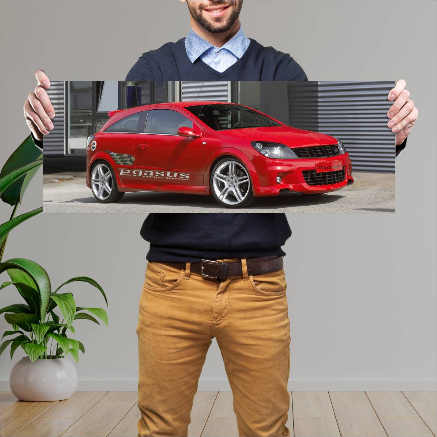 Cuadro grande 30x80cm 2006 opel astra p gasus by s 432 Opel