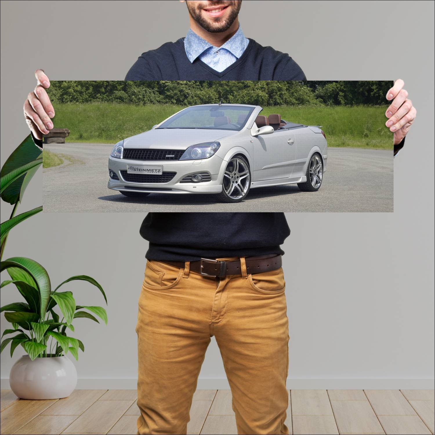 Cuadro grande 30x80cm 2006 opel astra twintop by s 434 Opel