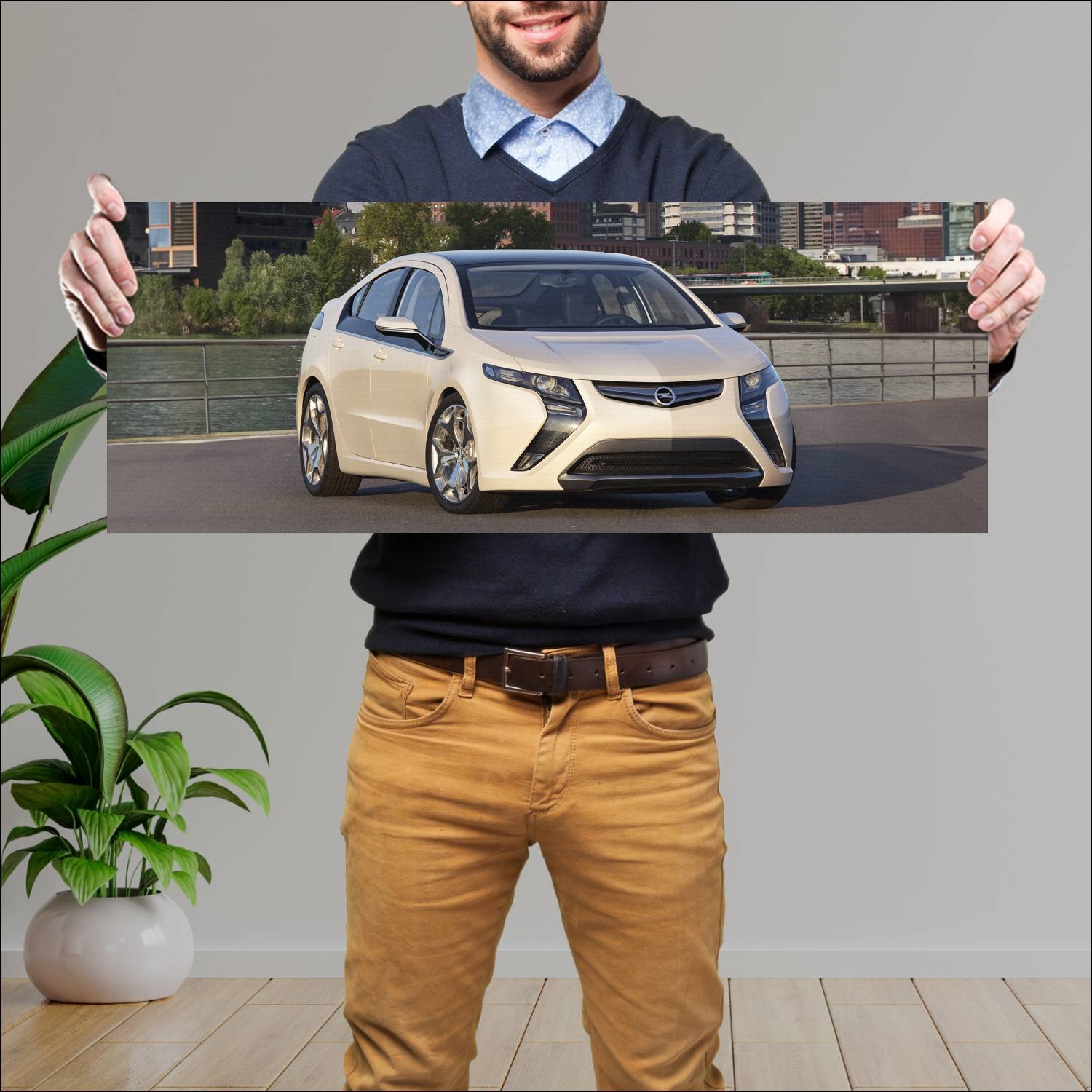 Cuadro grande 30x80cm 2009 opel ampera concept 942 486 Opel