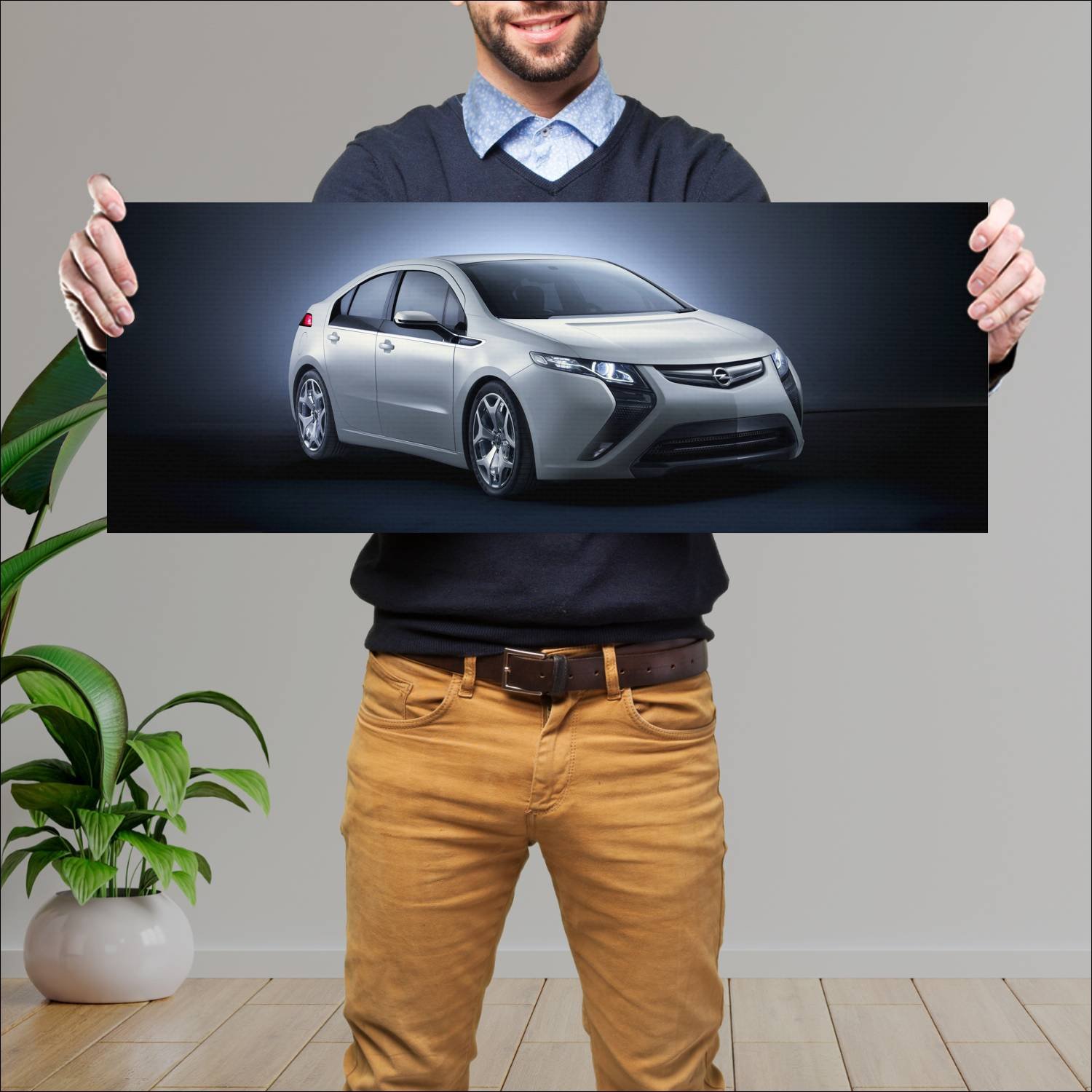 Cuadro grande 30x80cm 2009 opel ampera concept 942 487 Opel