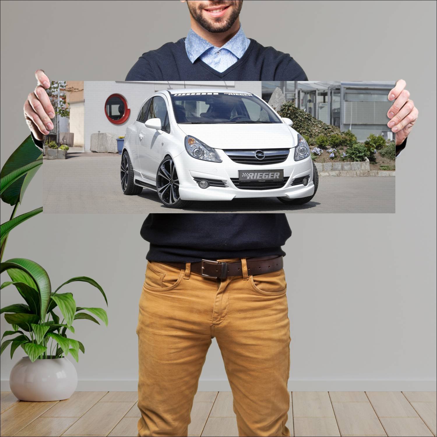 Cuadro grande 30x80cm 2009 opel corsa by rieger 3 492 Opel