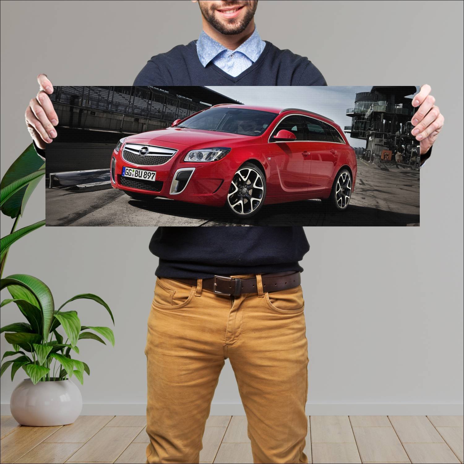 Cuadro grande 30x80cm 2009 opel insignia opc sport 497 Opel