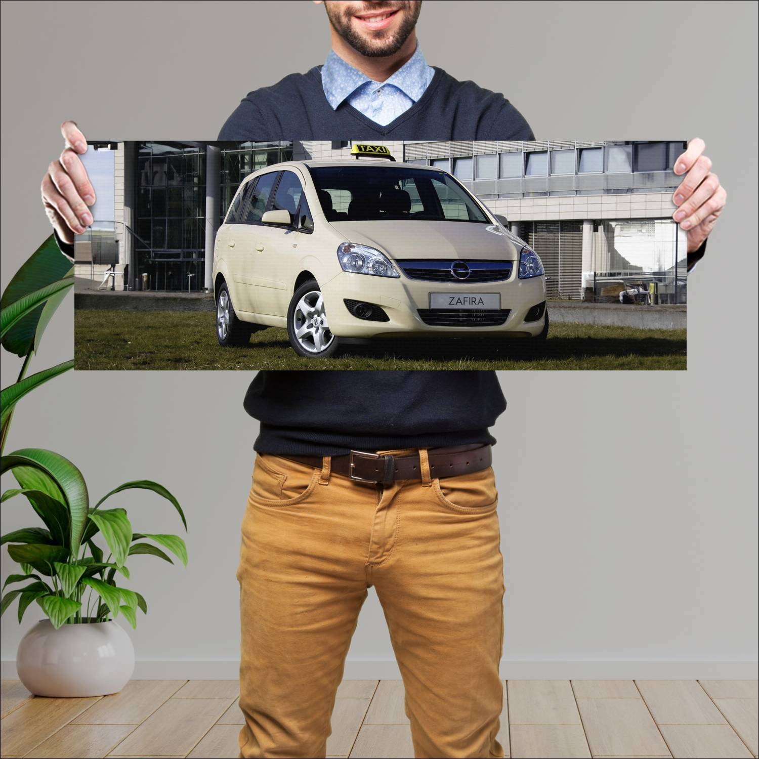 Cuadro grande 30x80cm 2009 opel zafira tng taxi 94 500 Opel