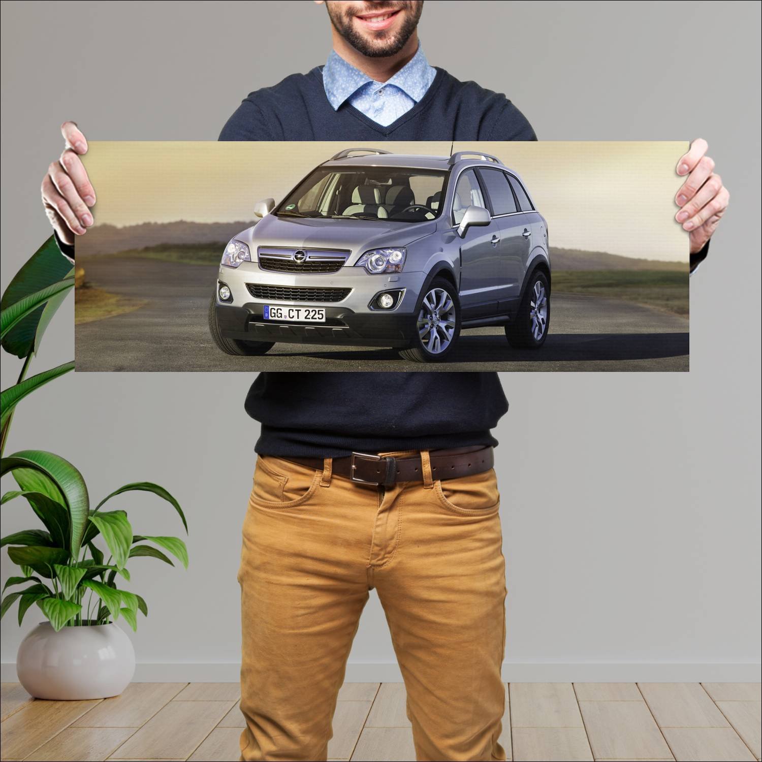 Cuadro grande 30x80cm 2010 opel antara auto 502 Opel
