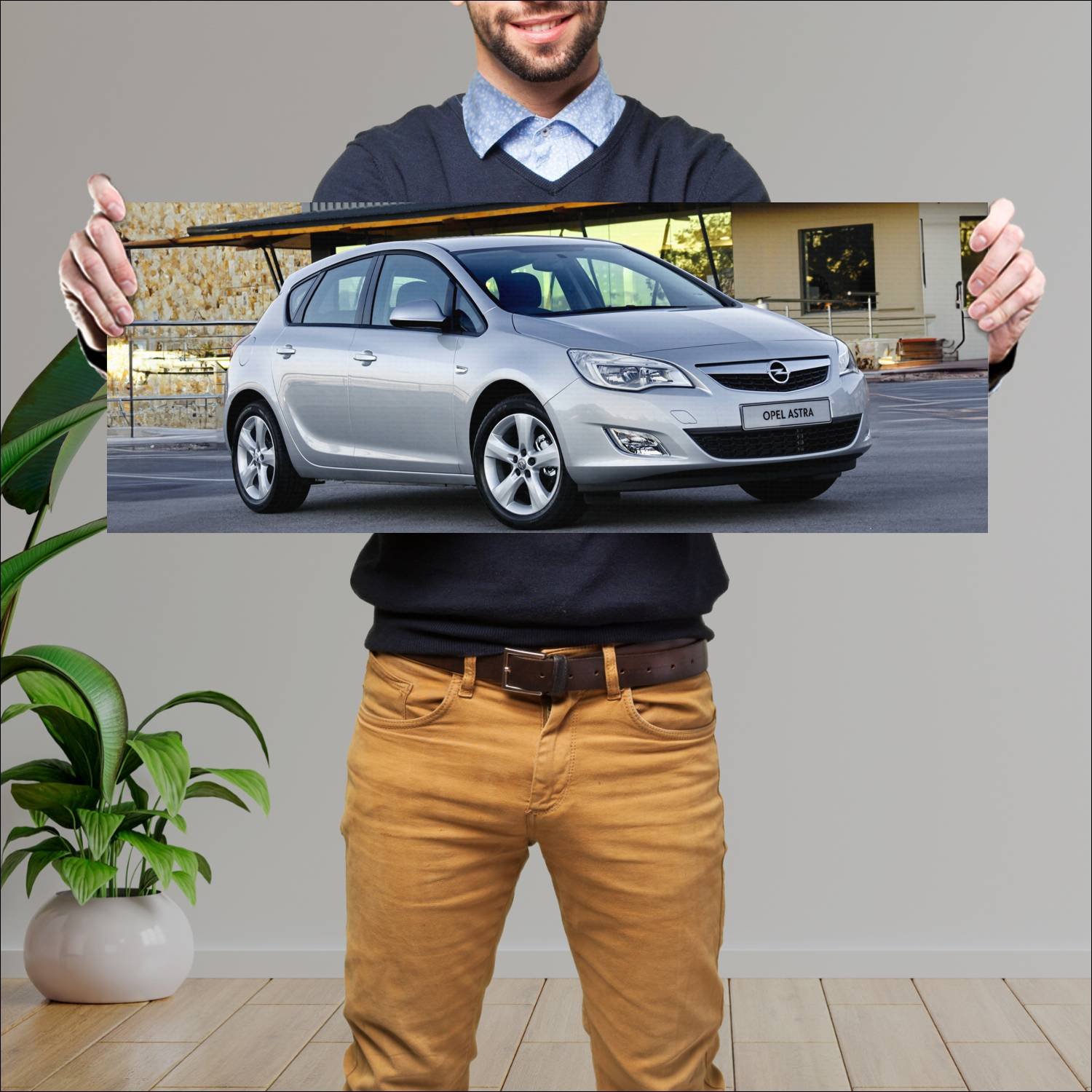Cuadro grande 30x80cm 2010 opel astra za auto 506 Opel