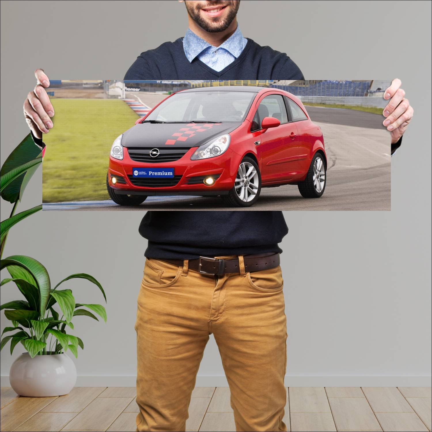 Cuadro grande 30x80cm 2010 opel corsa g2 rally edi 510 Opel