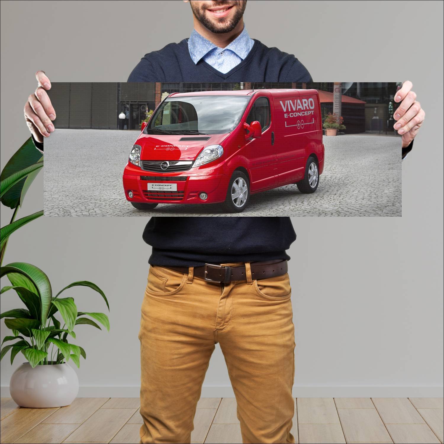 Cuadro grande 30x80cm 2010 opel vivaro e concept 9 518 Opel