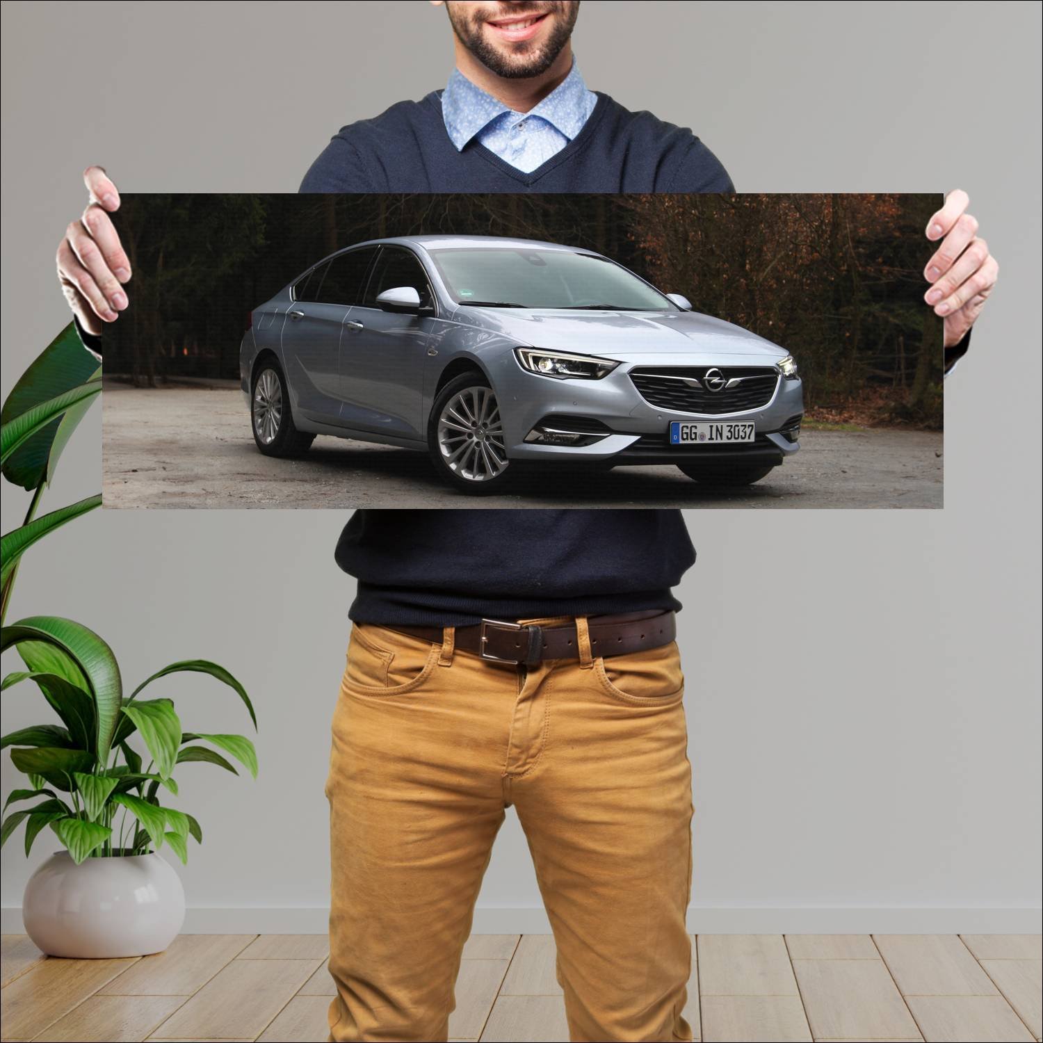 Cuadro grande 30x80cm 2017 opel insignia grand spo 681 Opel